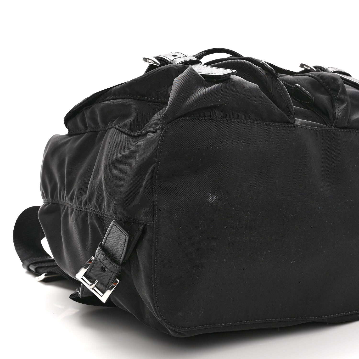 Prada Tessuto Nylon Saffiano Medium Backpack Black 8 of 10