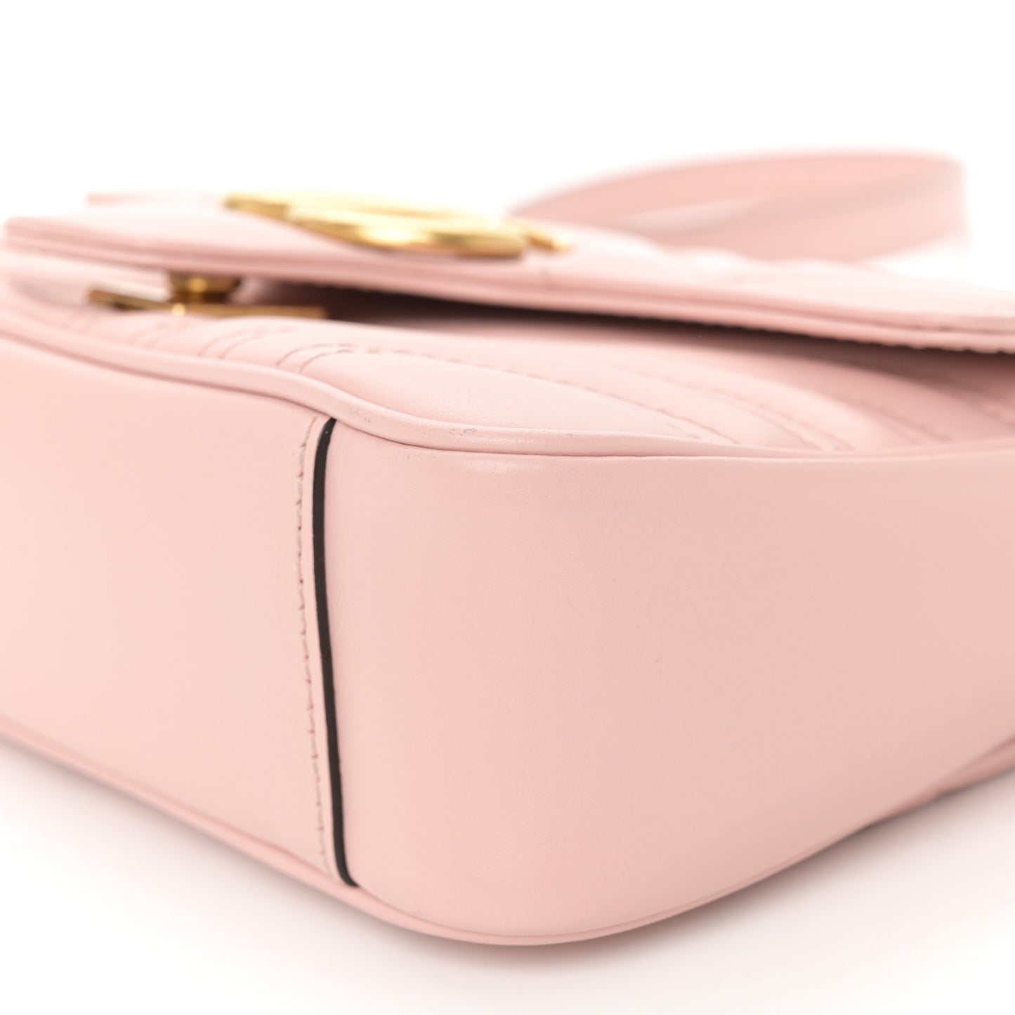 Calfskin Matelasse Small GG Marmont Shoulder Bag Perfect Pink