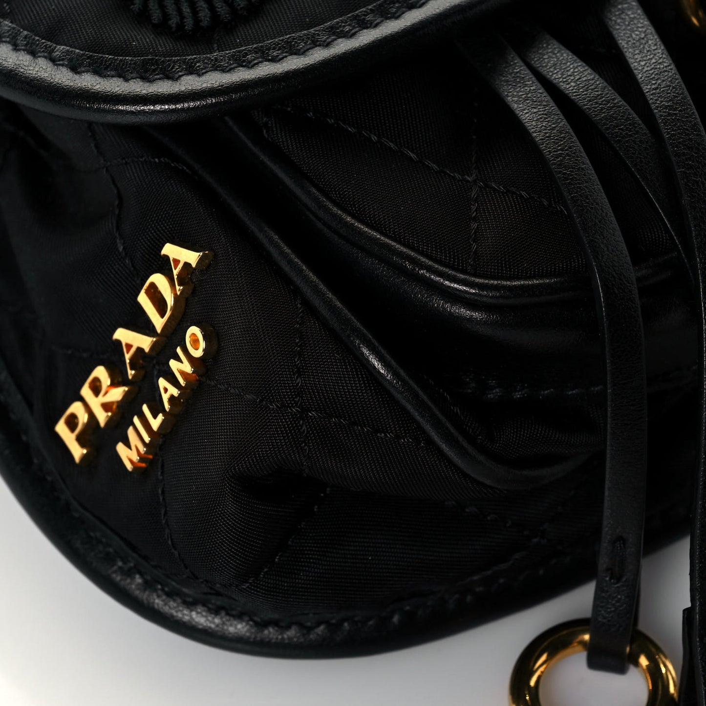 Nylon Embroided Corsaire Belt Bag Black