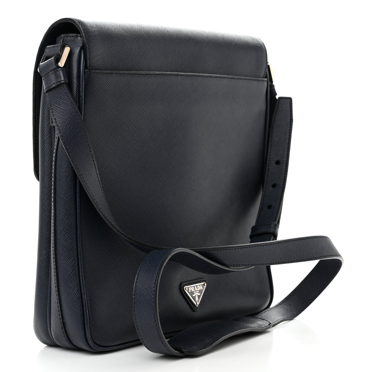 Saffiano Messenger Satchel Bluette