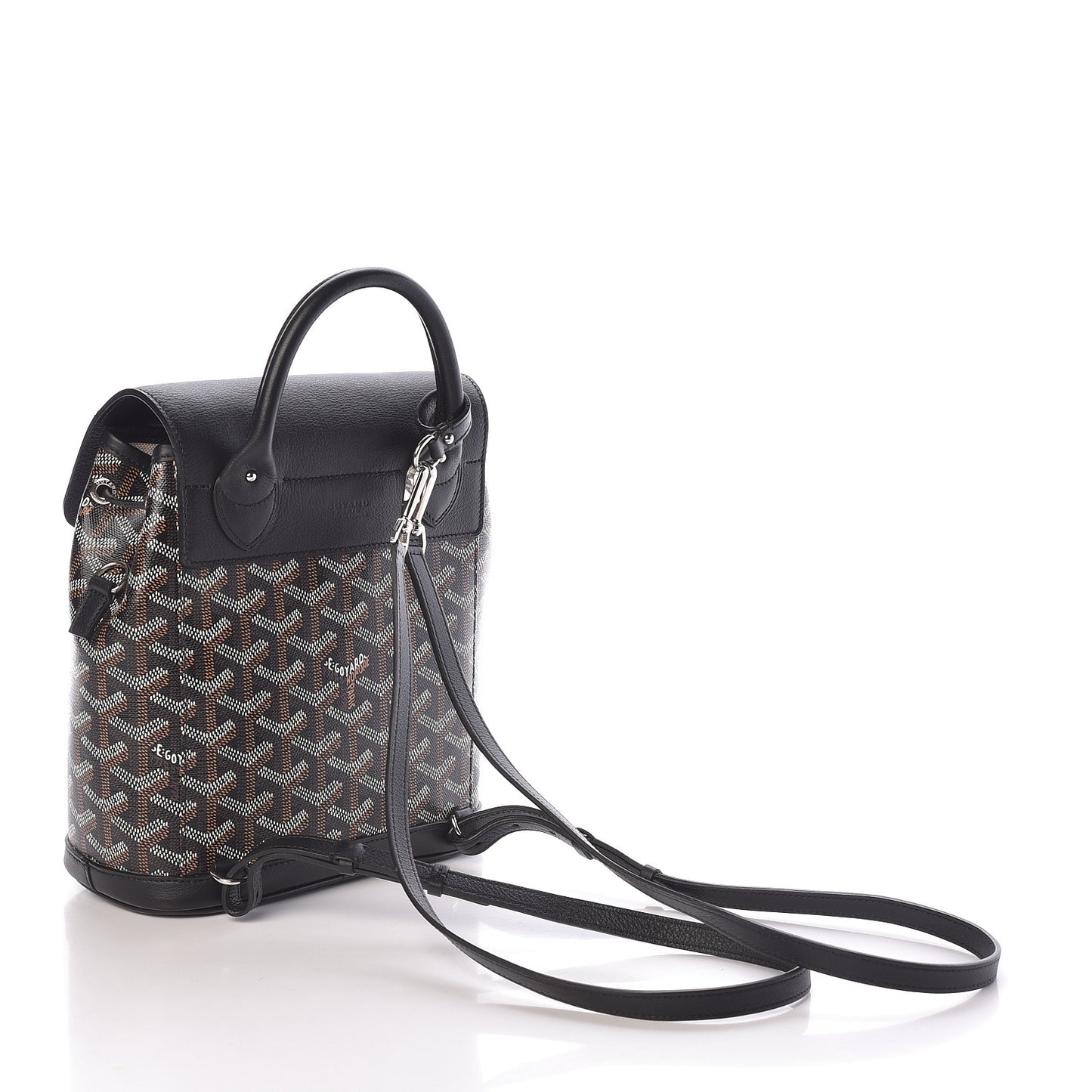 Goyardine Calfskin Mini Alpin Backpack Black