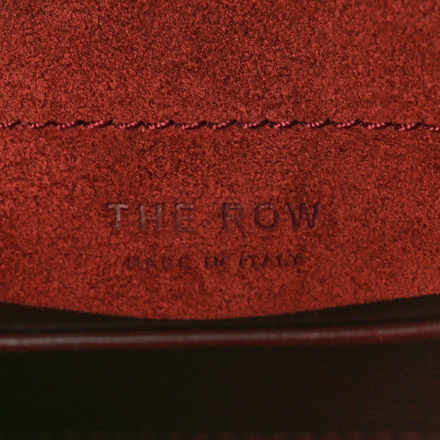 The Row Suede Hunting Bag 7 Dark Vermilion 6 of 9