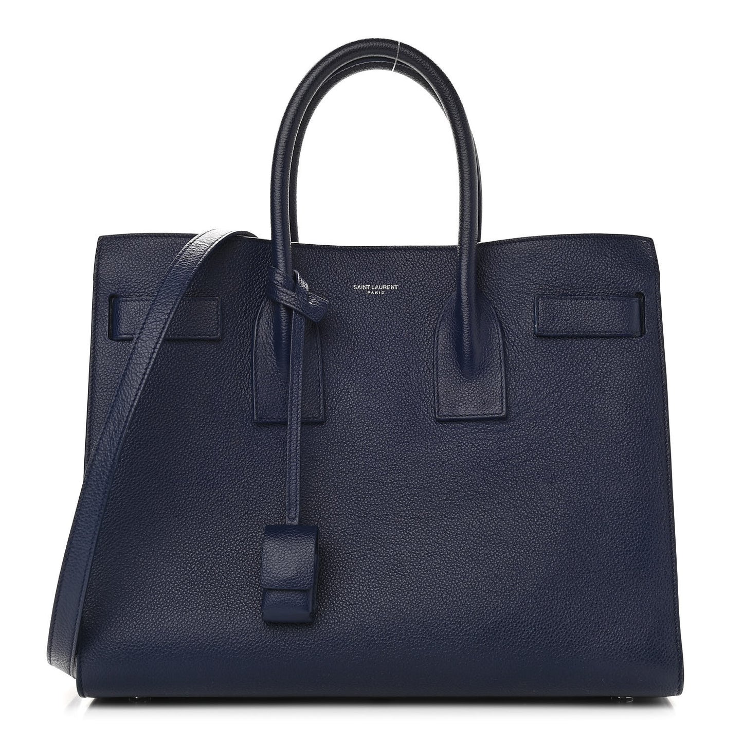 Grained Calfskin Small Sac De Jour Navy