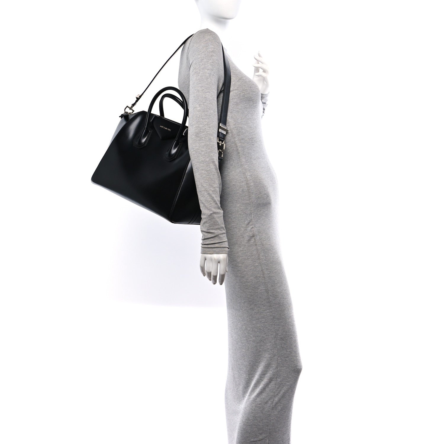 Givenchy Shiny Lord Calfskin Medium Antigona Black 3 of 12