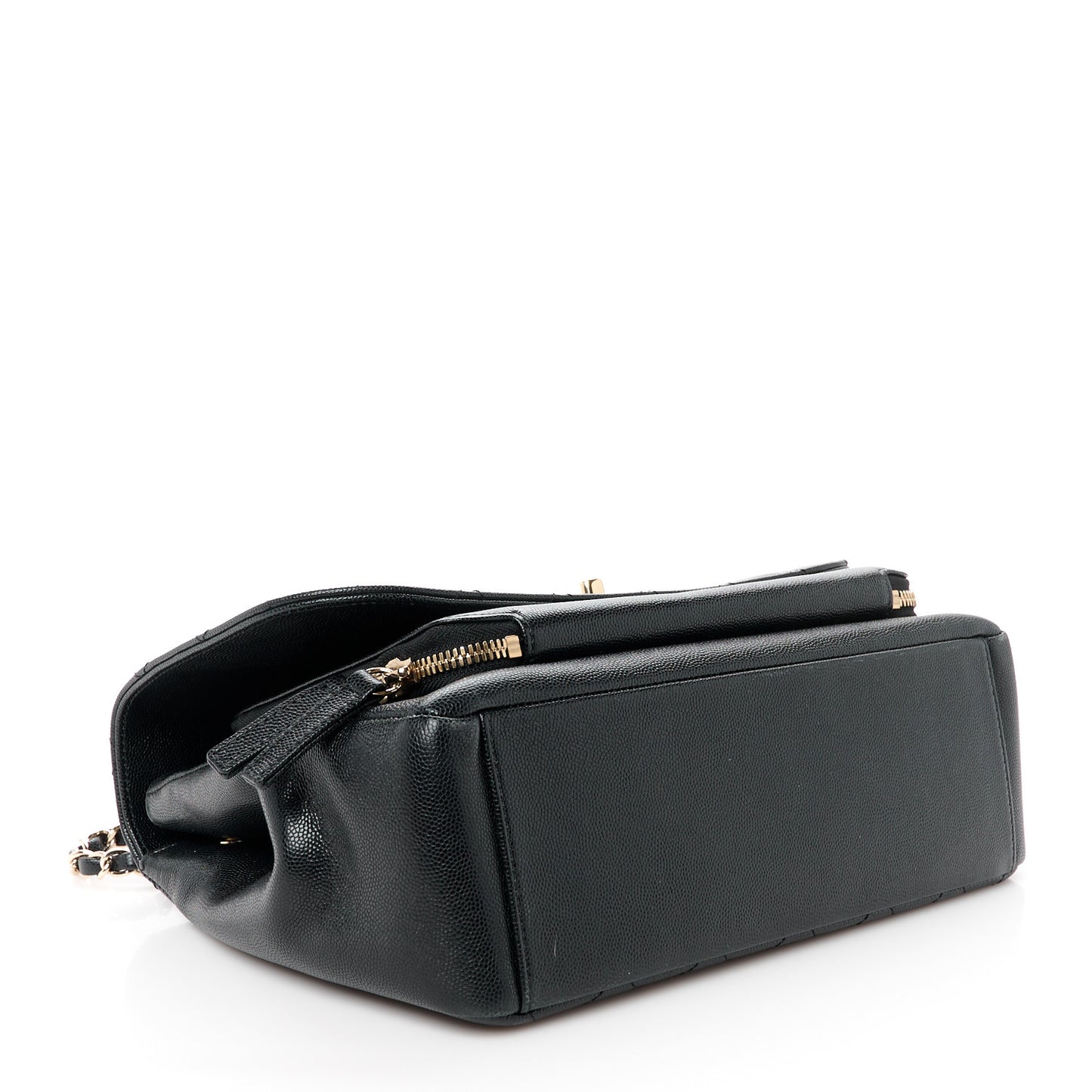 Caviar Quilted Large Business Affinity Flap Black