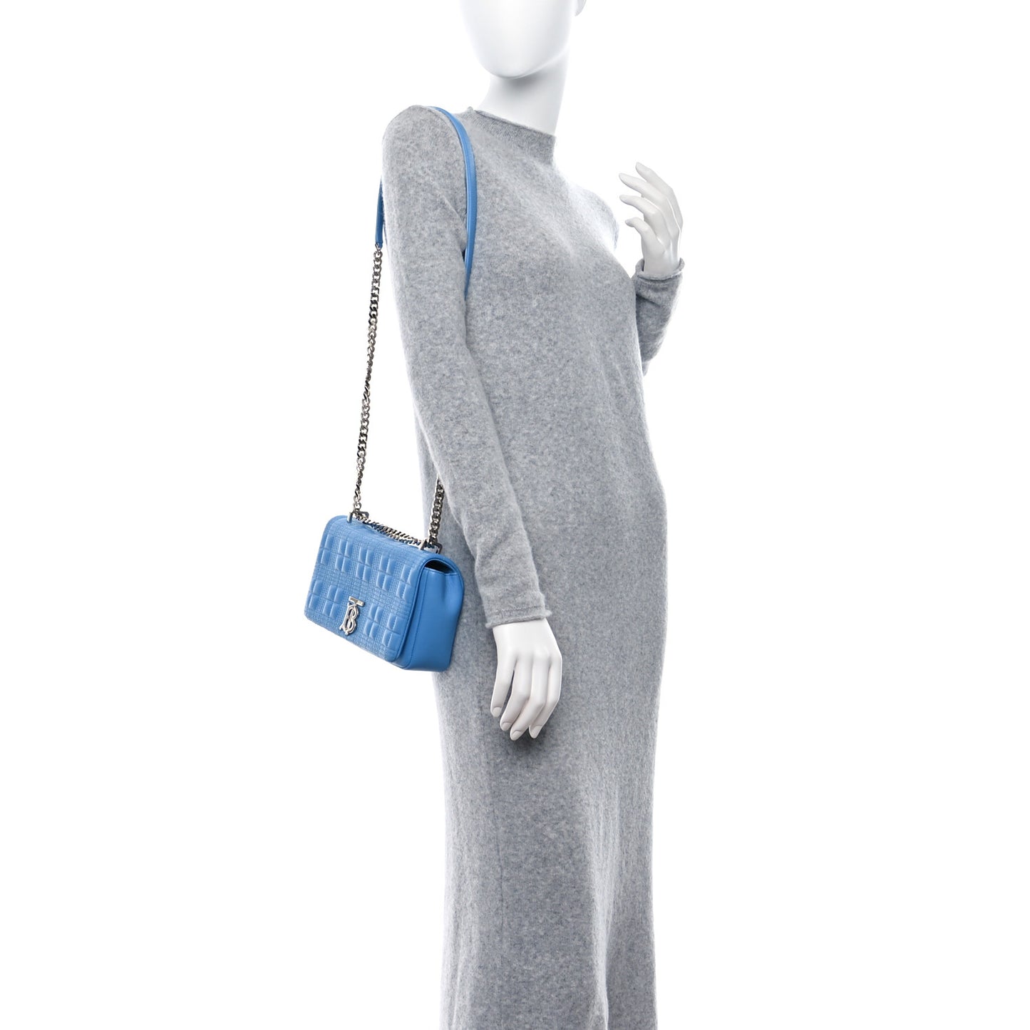 Lambskin Quilted Small Lola Bag Blue