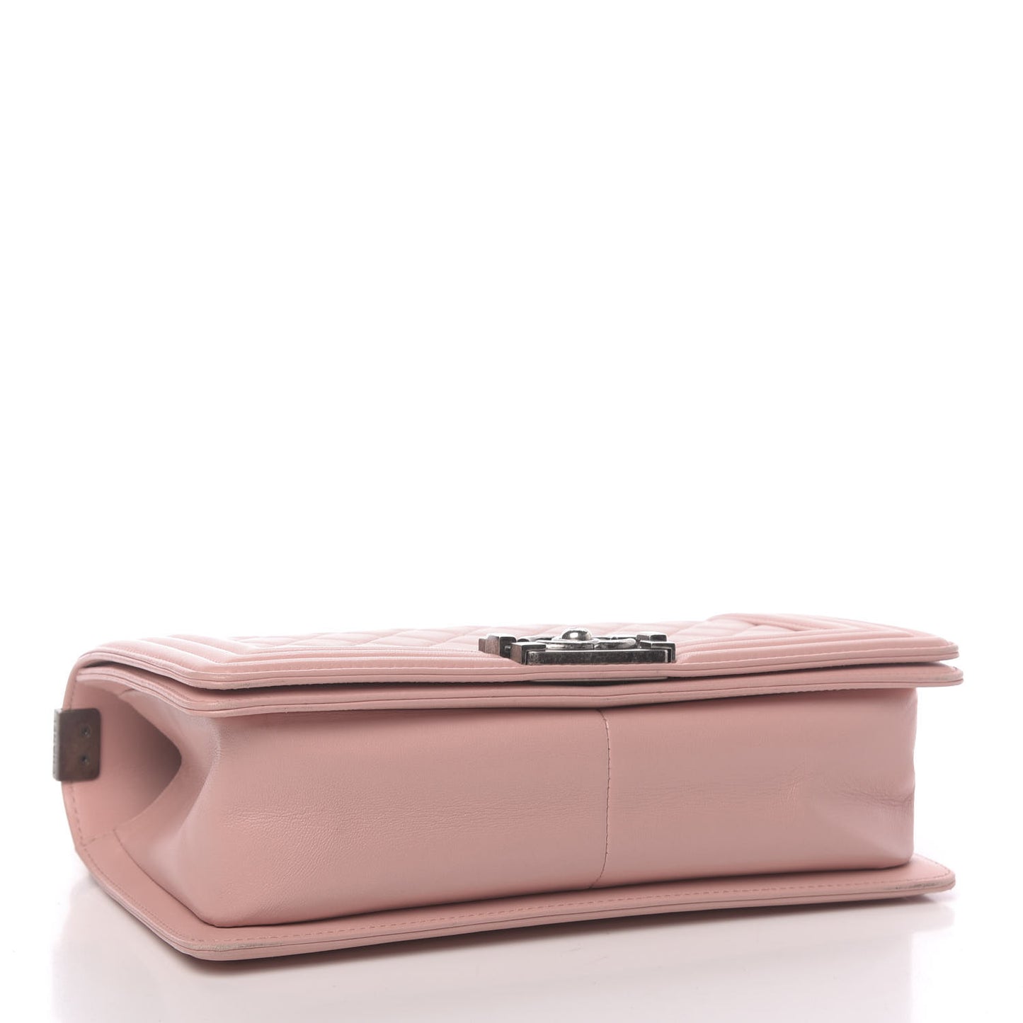 Lambskin Quilted Medium Boy Flap Light Pink