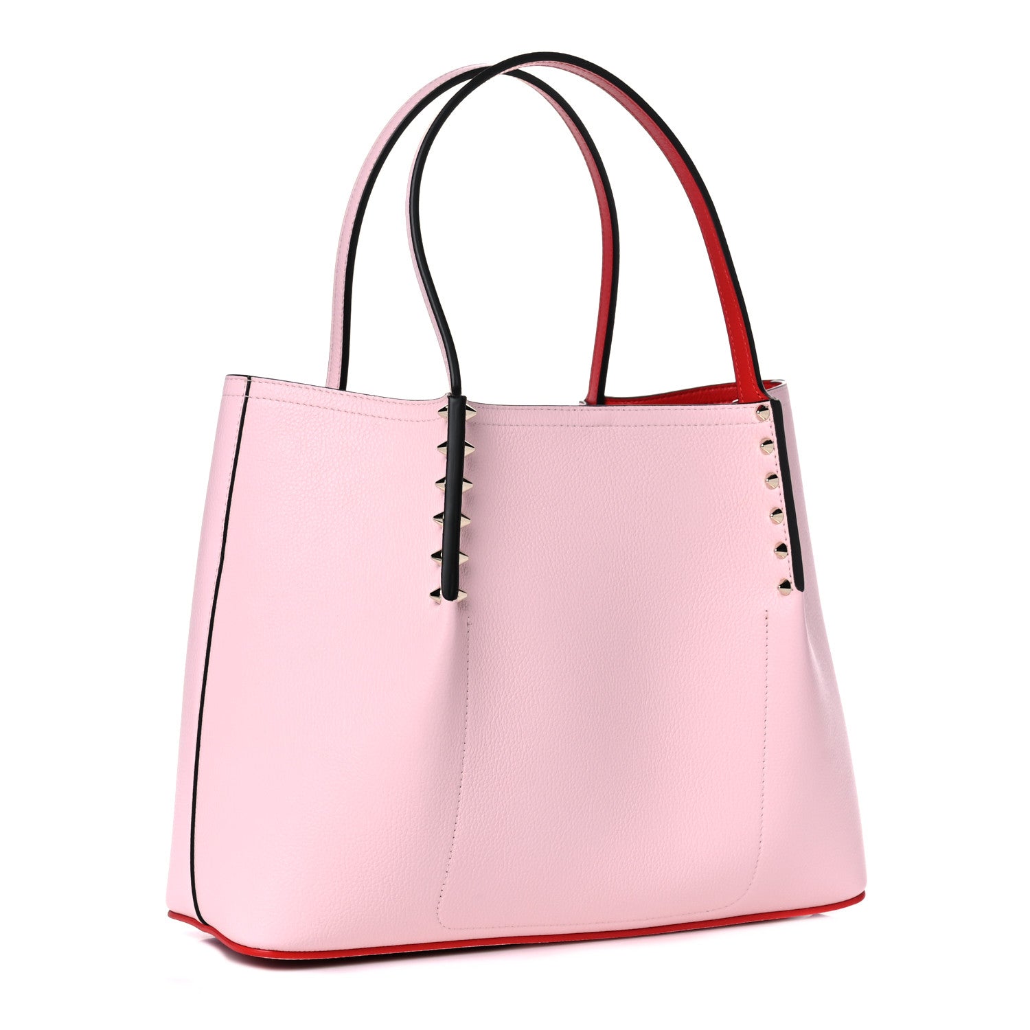 Christian Louboutin Calfskin Spiked Small Cabarock Shopper Tote Poupee 3 of 9