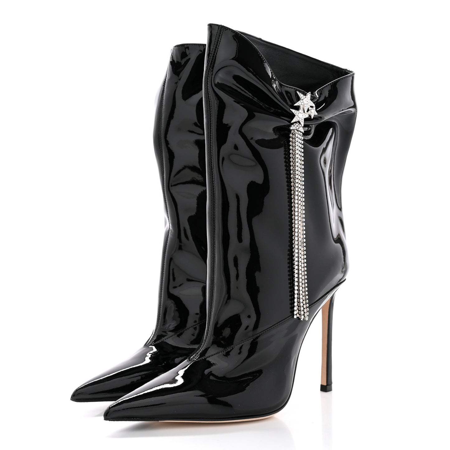 Patent Crystal Oriel 95 Boots 36 Black