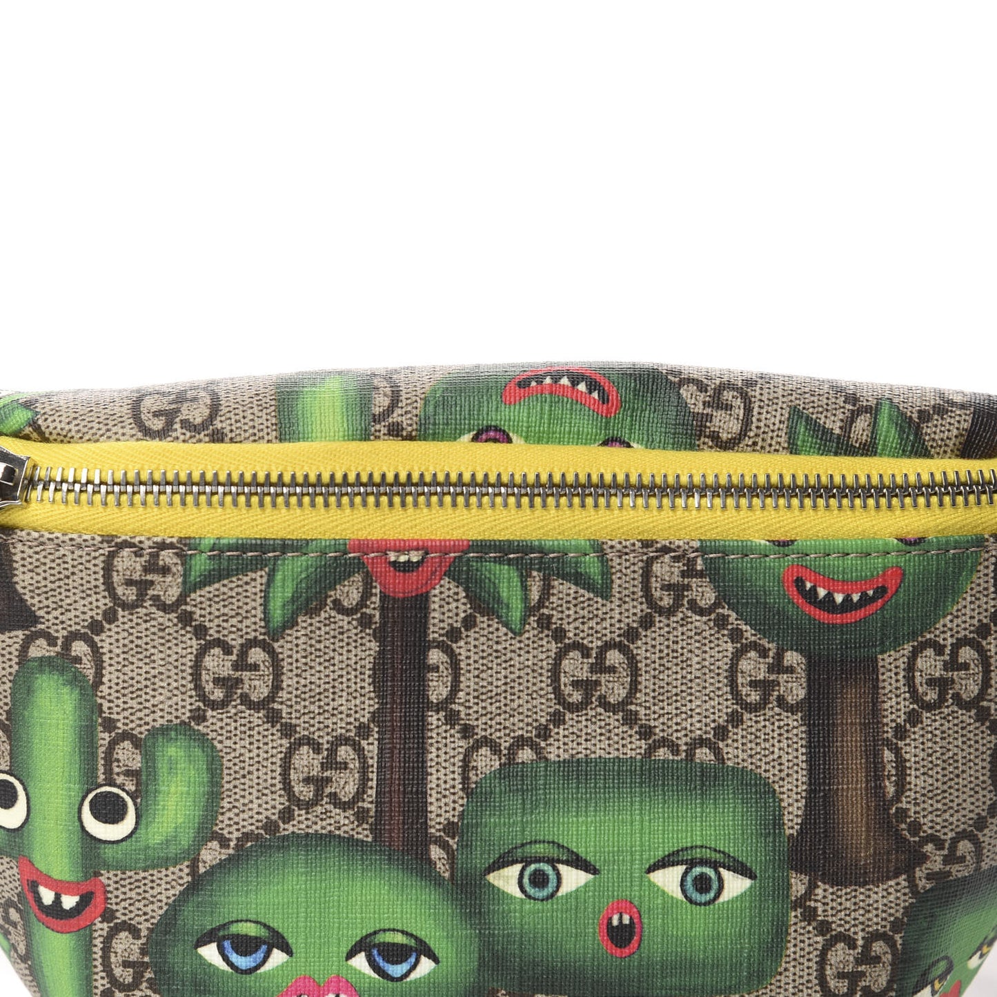 GG Supreme Monogram Smiling Plants Childrens Belt Bag Multicolor