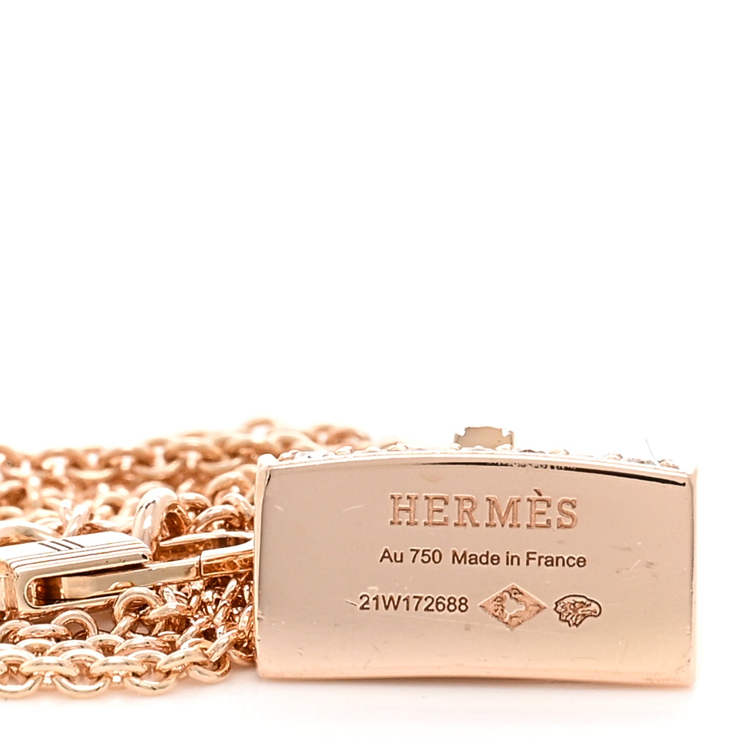 18K Rose Gold Diamond Kelly Amulettes Pendant Necklace