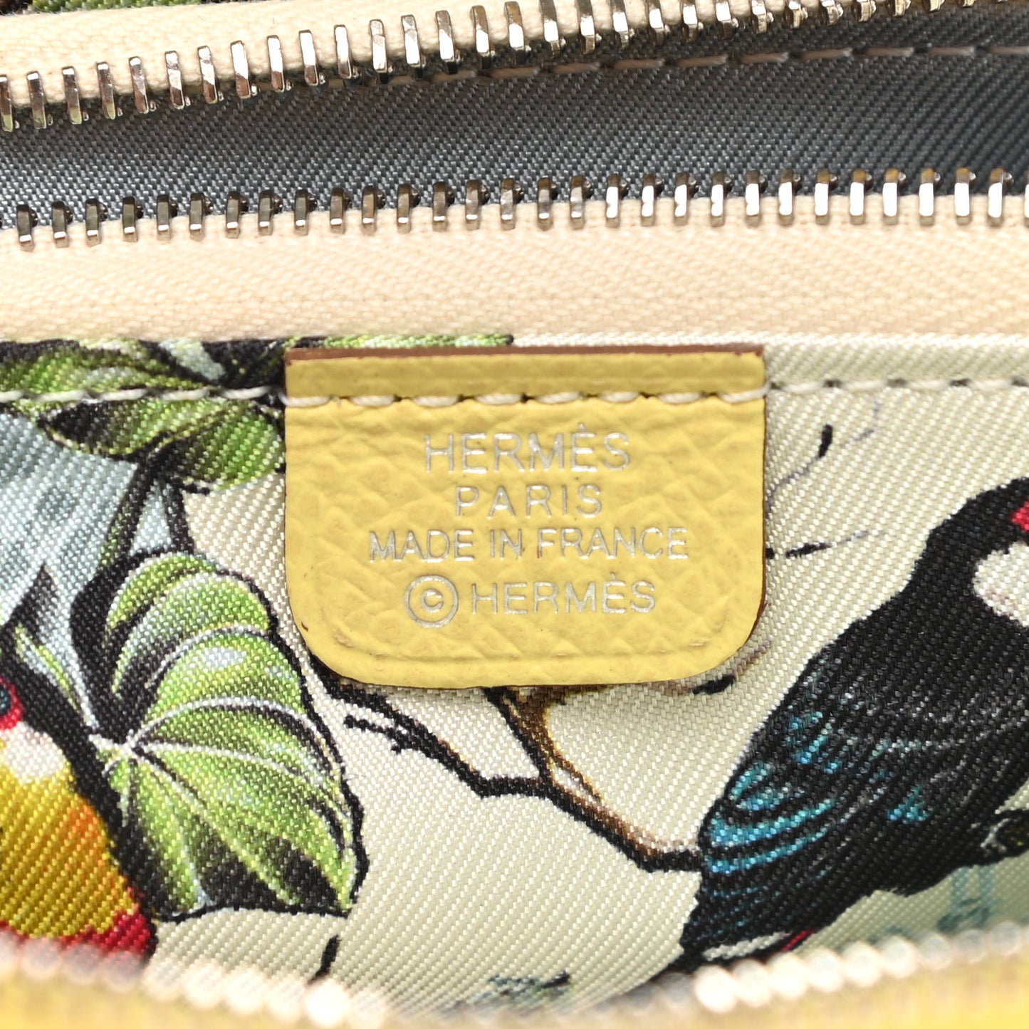 Epsom Silk'In Compact Wallet Jaune Poussin Nata