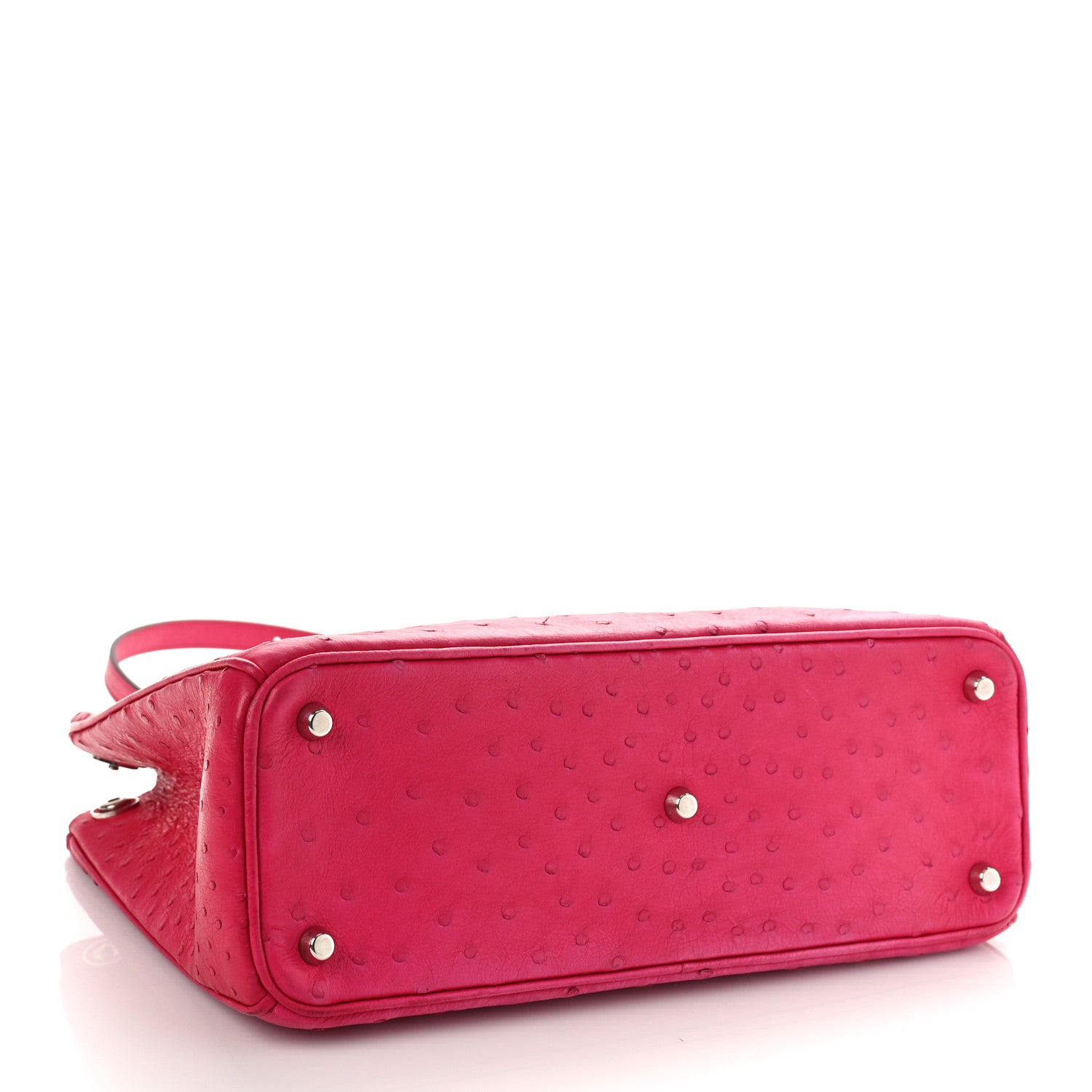 Christian Dior Ostrich Medium Diorissimo Tote Fuchsia 5 of 9