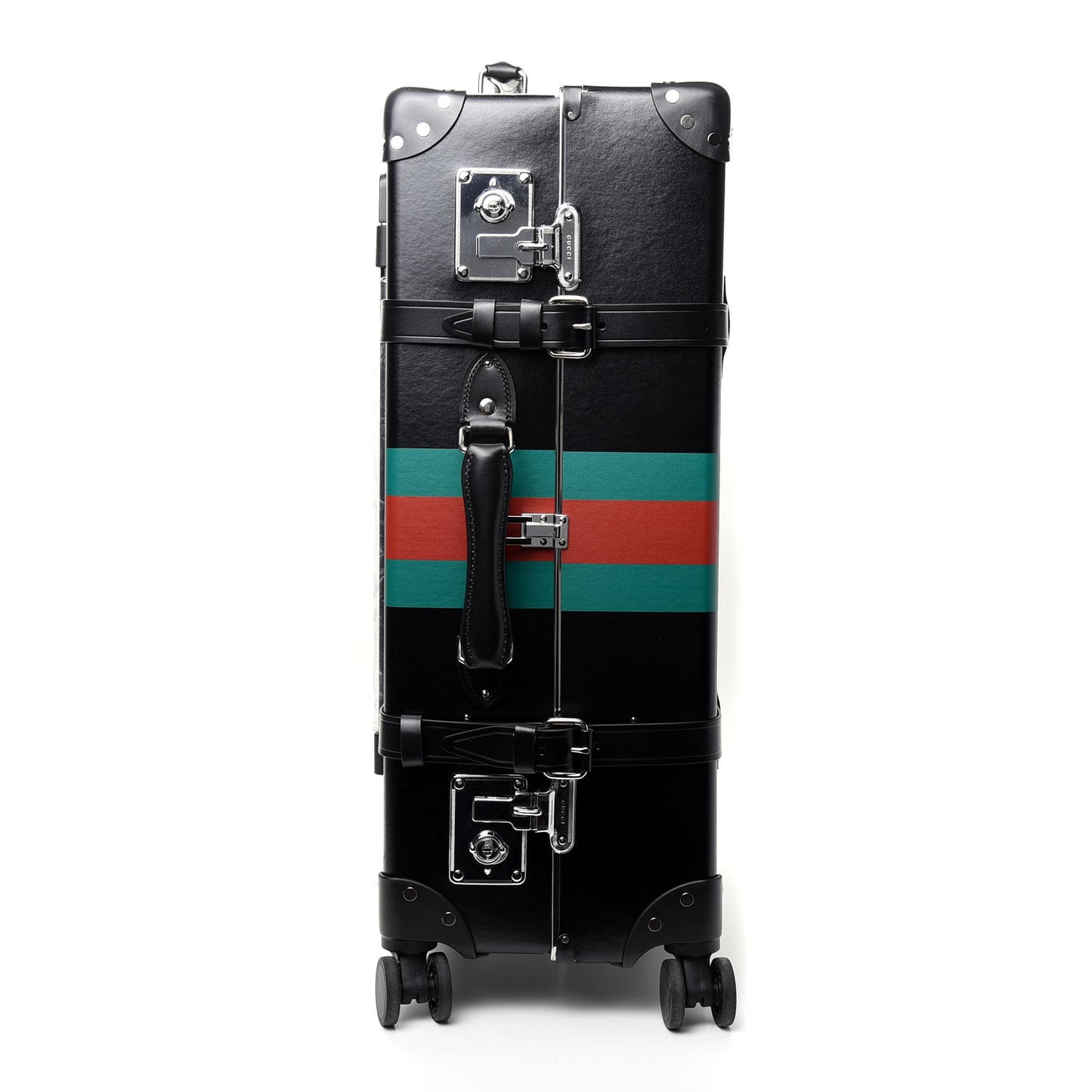 Calfskin Web Medium Globe-Trotter Suitcase Black
