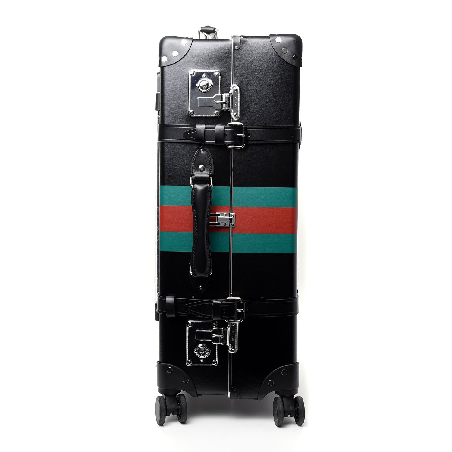 Gucci Calfskin Web Medium Globe-Trotter Suitcase Black 6 of 12