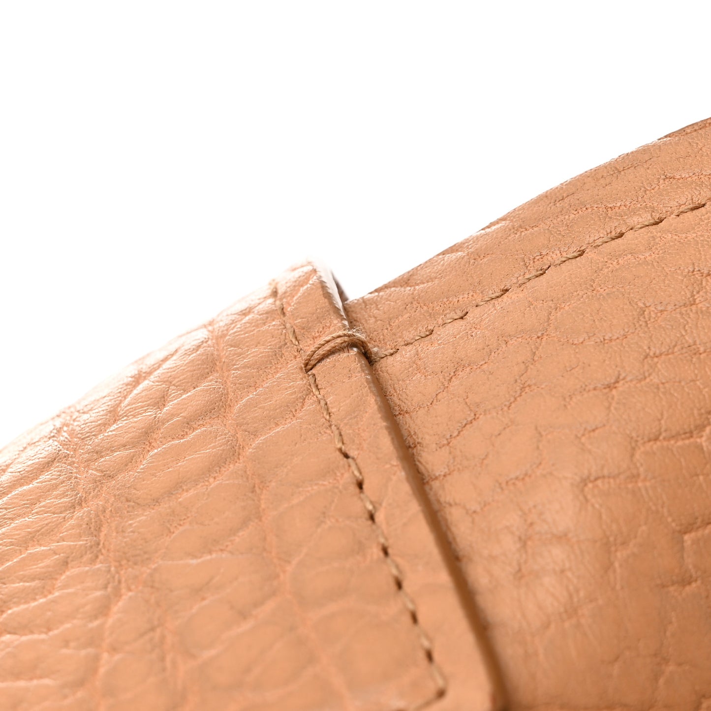Stamped Calfskin Logo Patch Top Handle Tote Natural