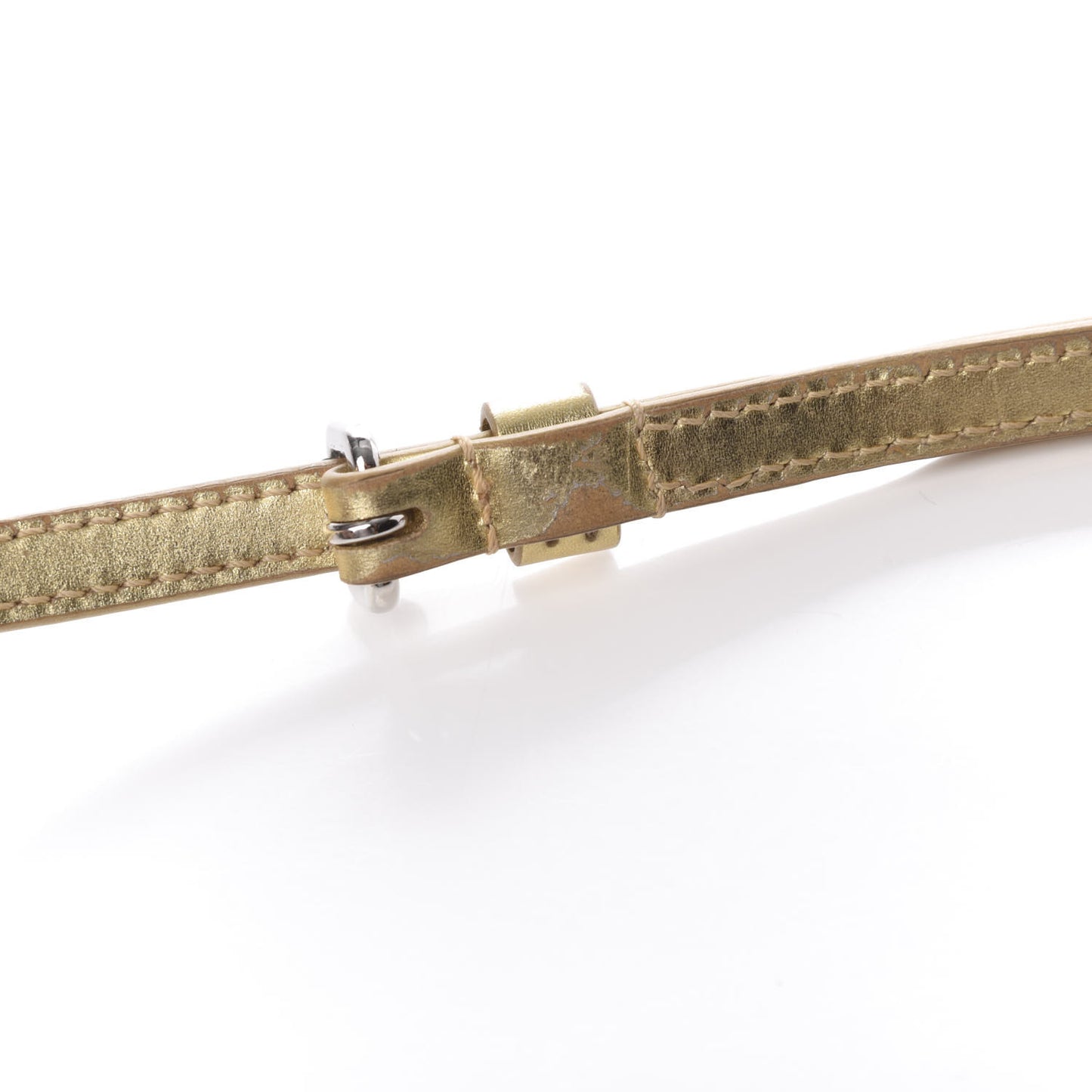 Calfskin 12mm Adjustable Shoulder Strap Gold