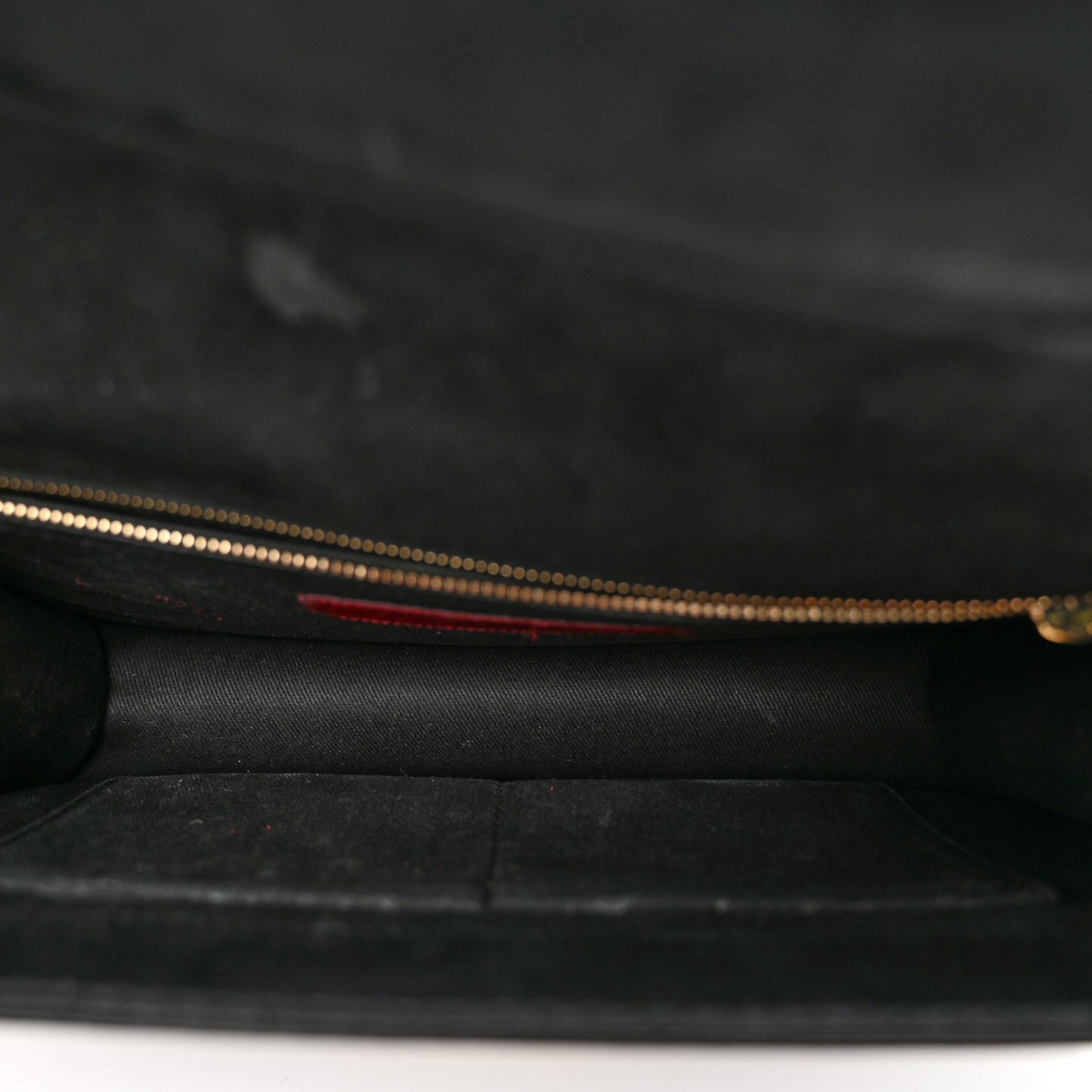 Patent Monochrome Medium Glam Lock Rockstud Flap Black