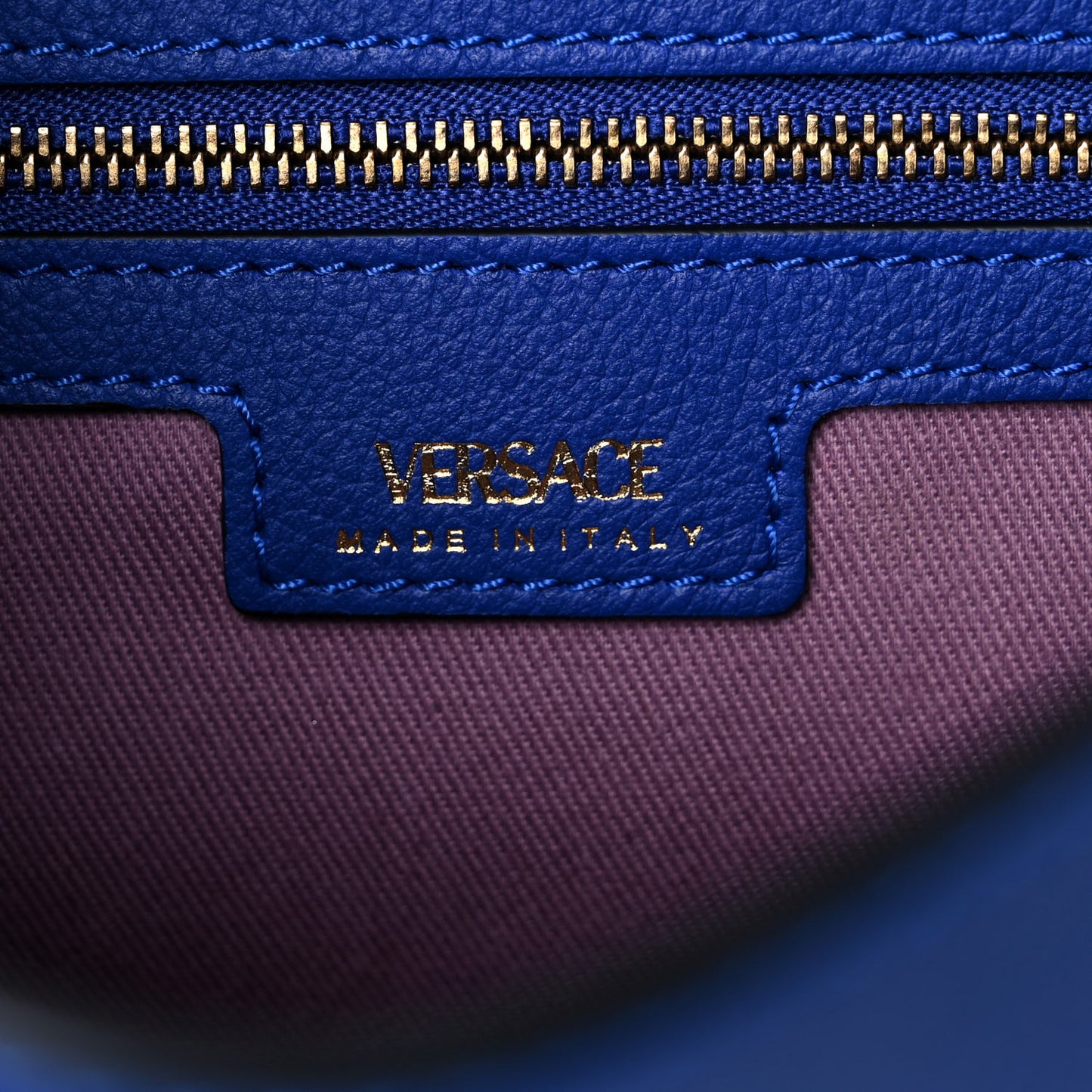 Grained Calfskin La Medusa Shoulder Bag Lapis