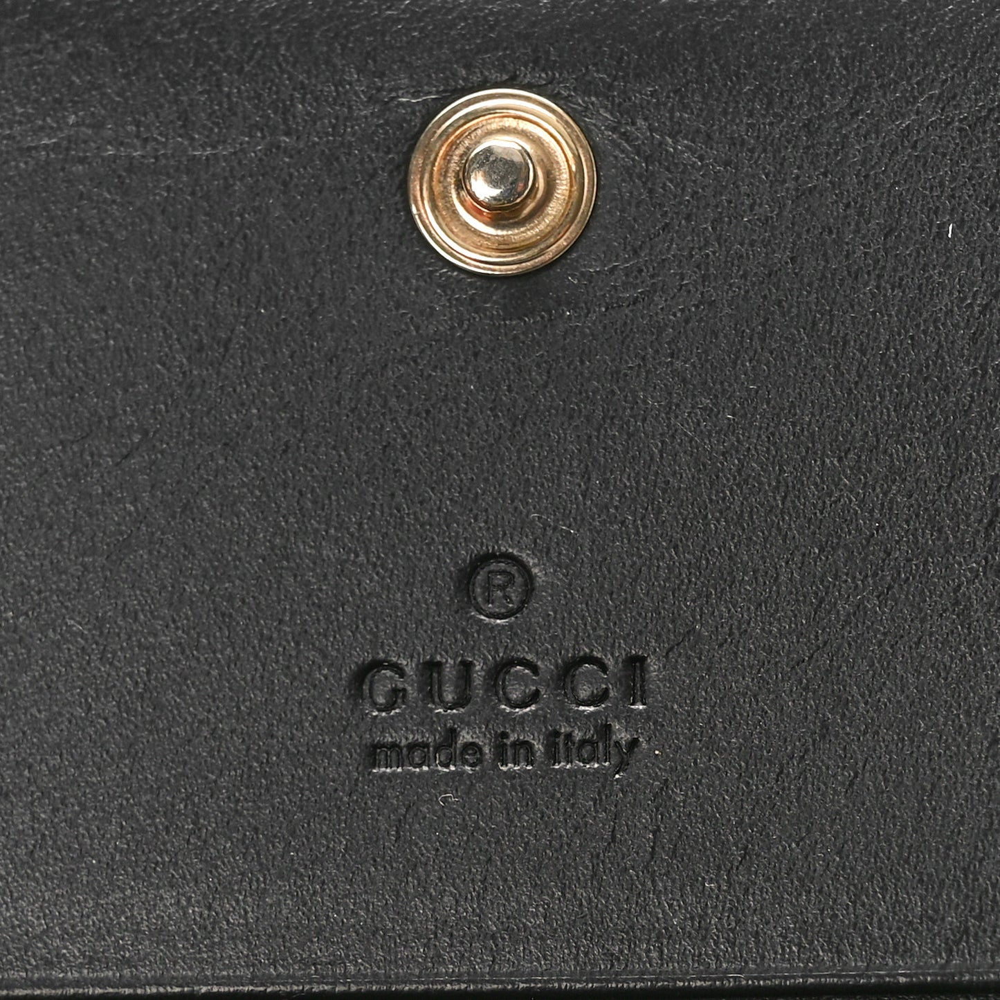 Guccissima Signature Bowy Card Case Wallet Black