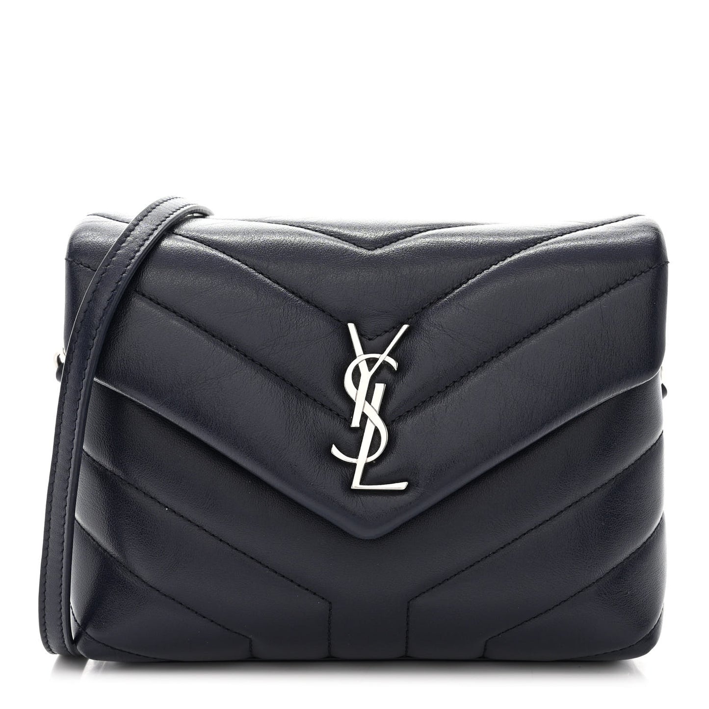 Calfskin Y Quilted Monogram Toy Loulou Chain Satchel Medium Blue