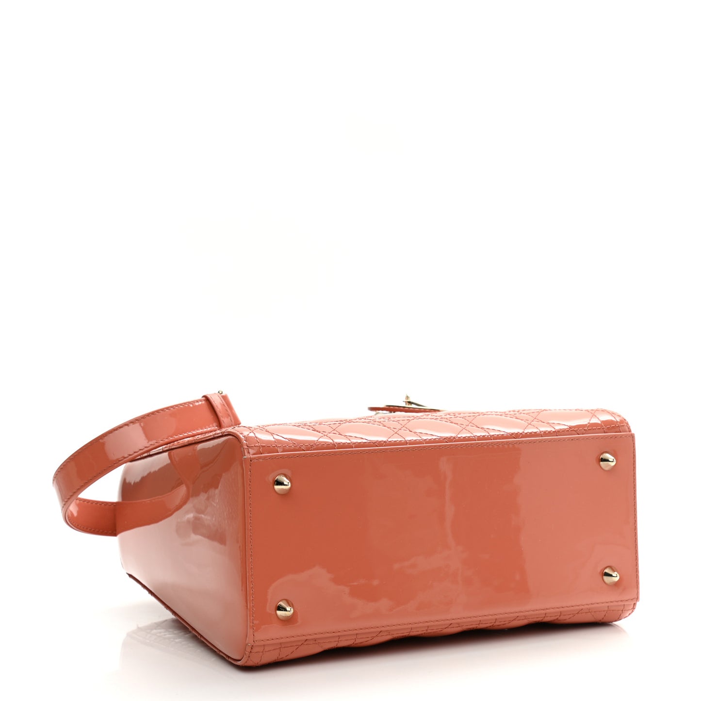 Patent Cannage Medium Lady Dior Pink