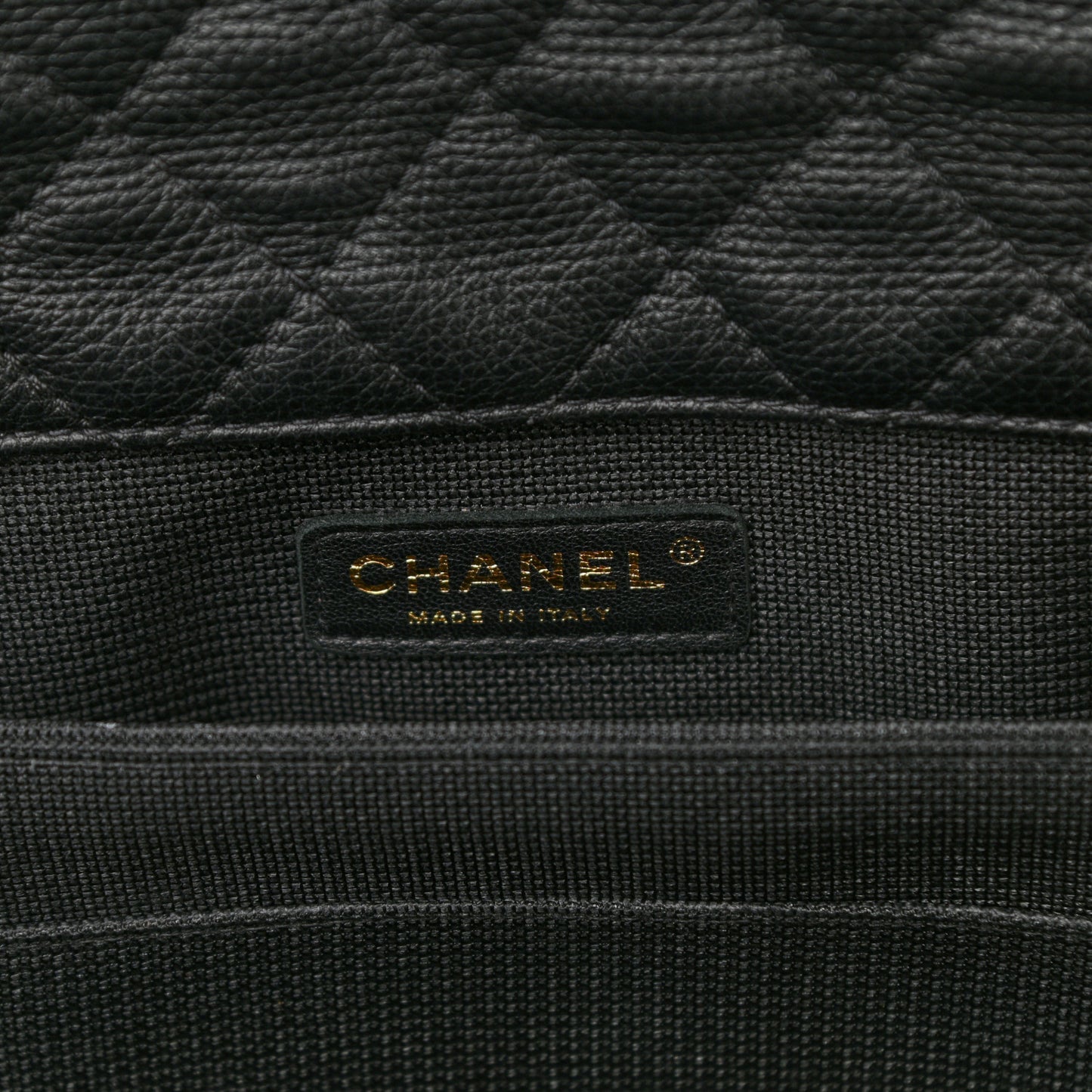Calfskin Quilted XXL Travel Flap Bag Black