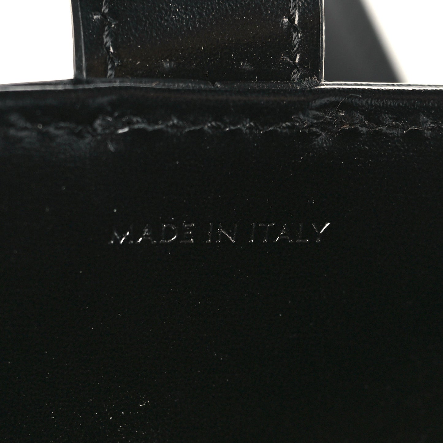 Shiny Calfskin Triomphe Bucket Bag Black
