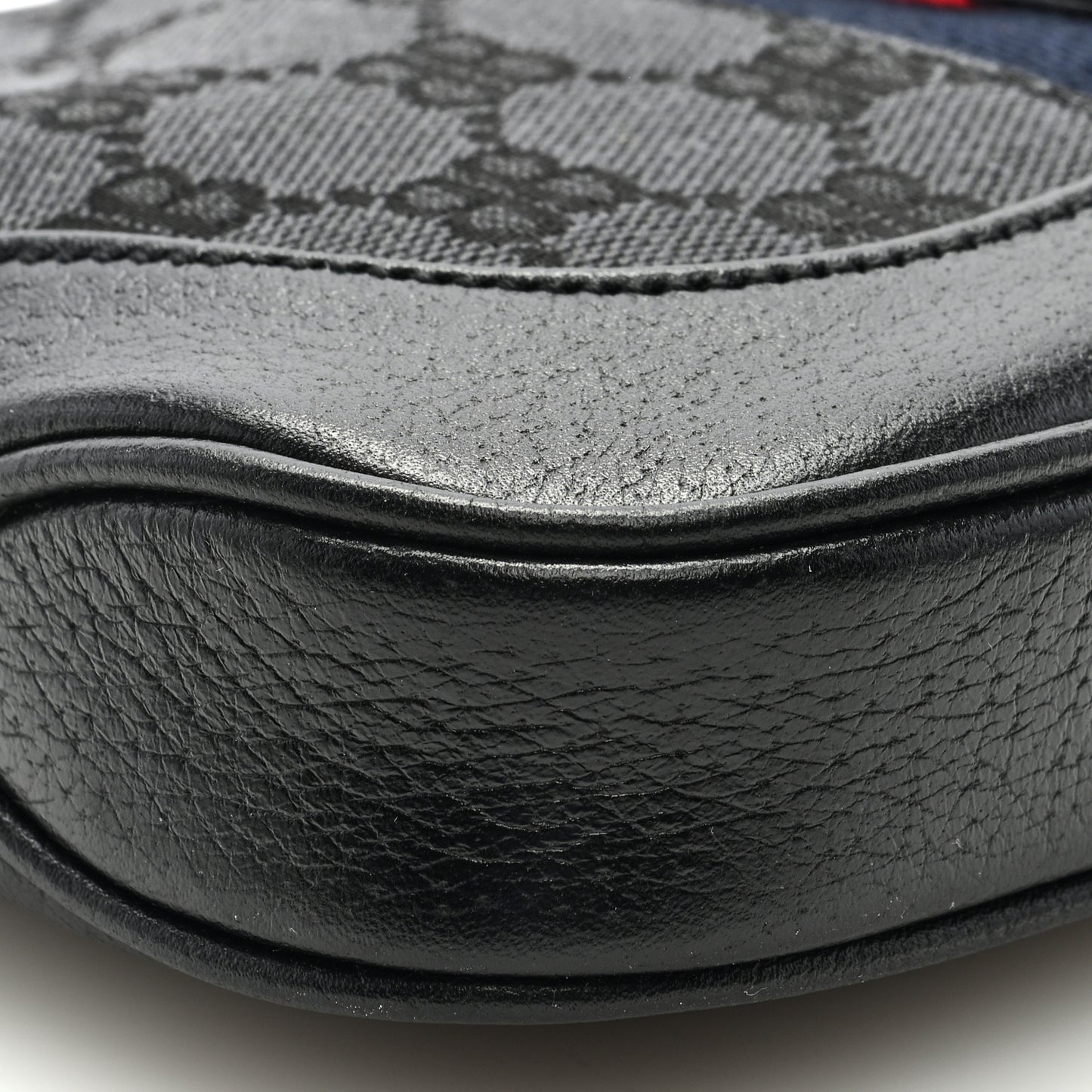X BALENCIAGA BB Monogram Calfskin Web Mini Jackie 1961 Hobo Black