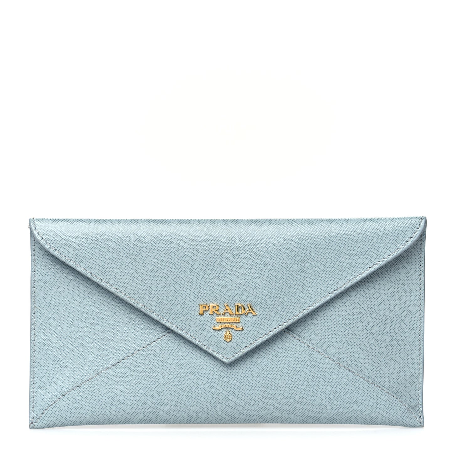 Saffiano Metal Envelope Wallet Cornflower Blue