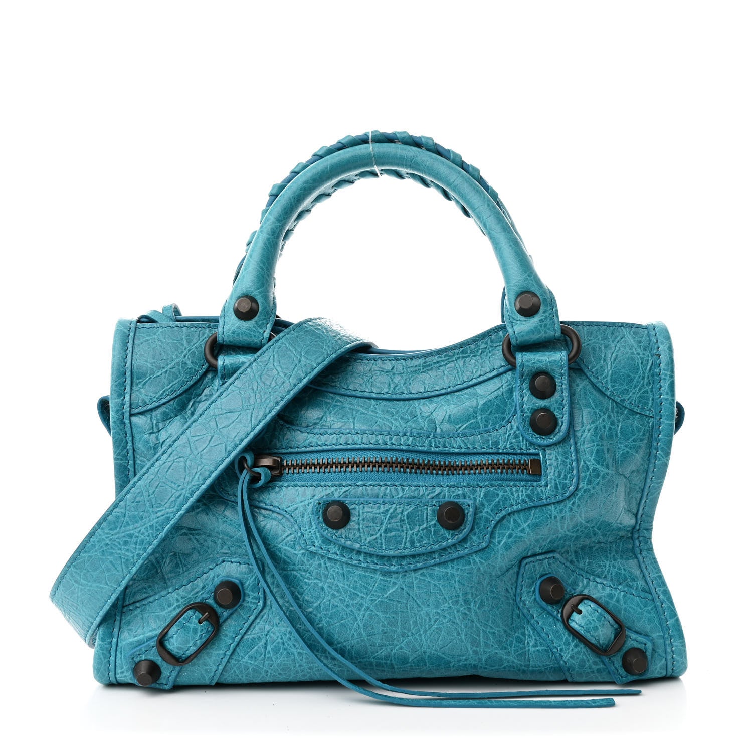 バレンシアガ　シティ Balenciaga Agneau Arena Classic Hardware Le City Mini Turquoise
