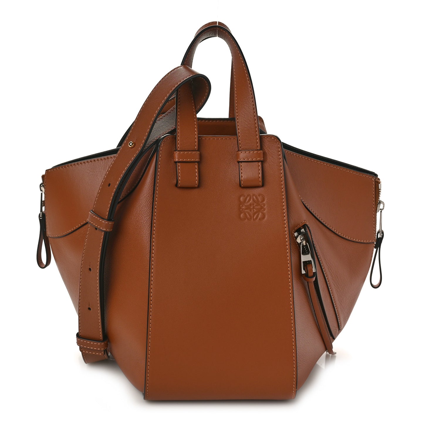 Calfskin Small Hammock Shoulder Bag Tan