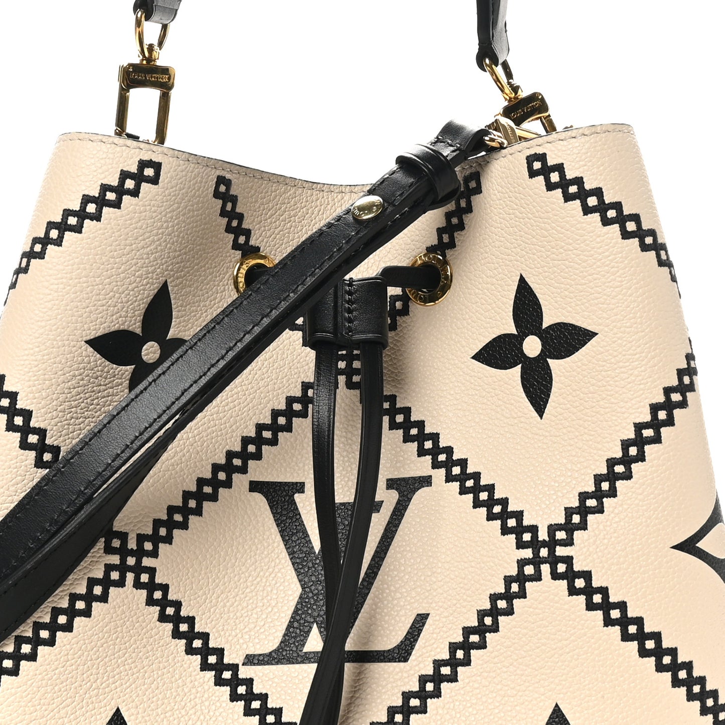 Empreinte Monogram Giant Broderies Neonoe MM Cream Black