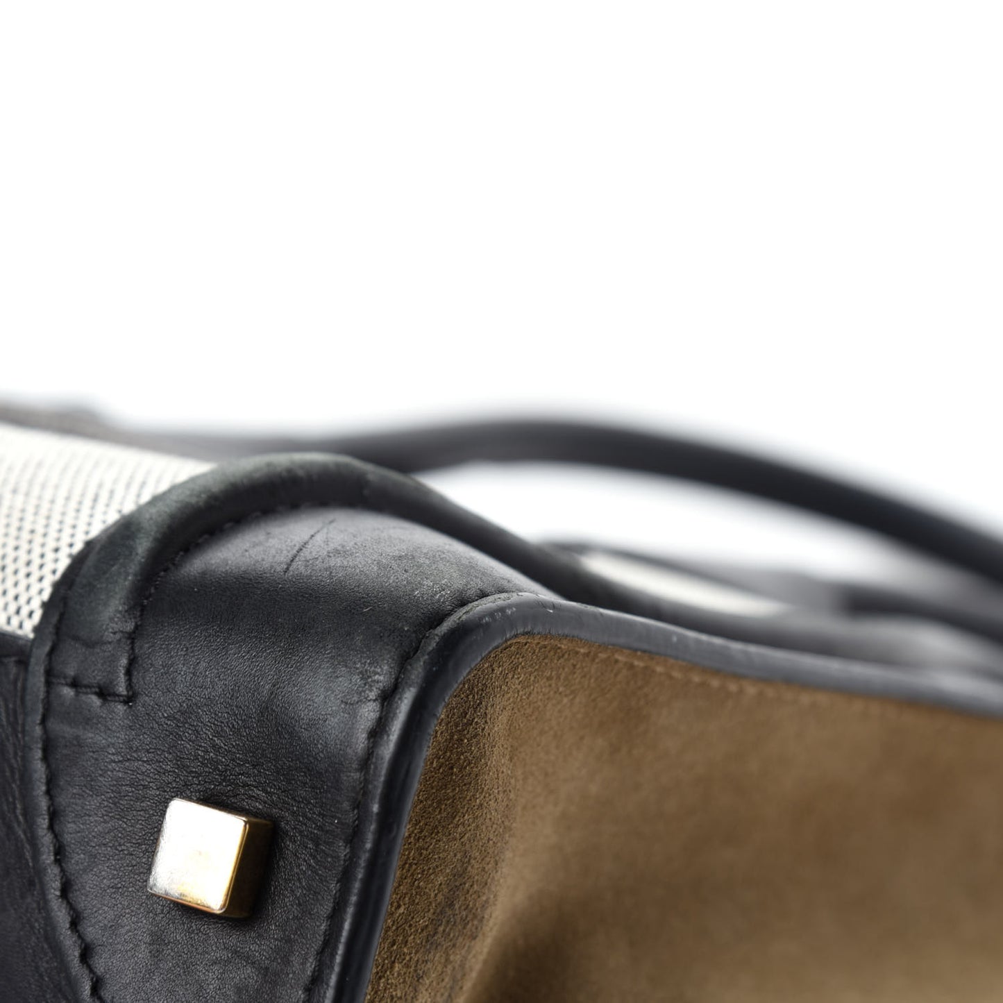 Canvas Smooth Calfskin Suede Mini Tri-Color Luggage