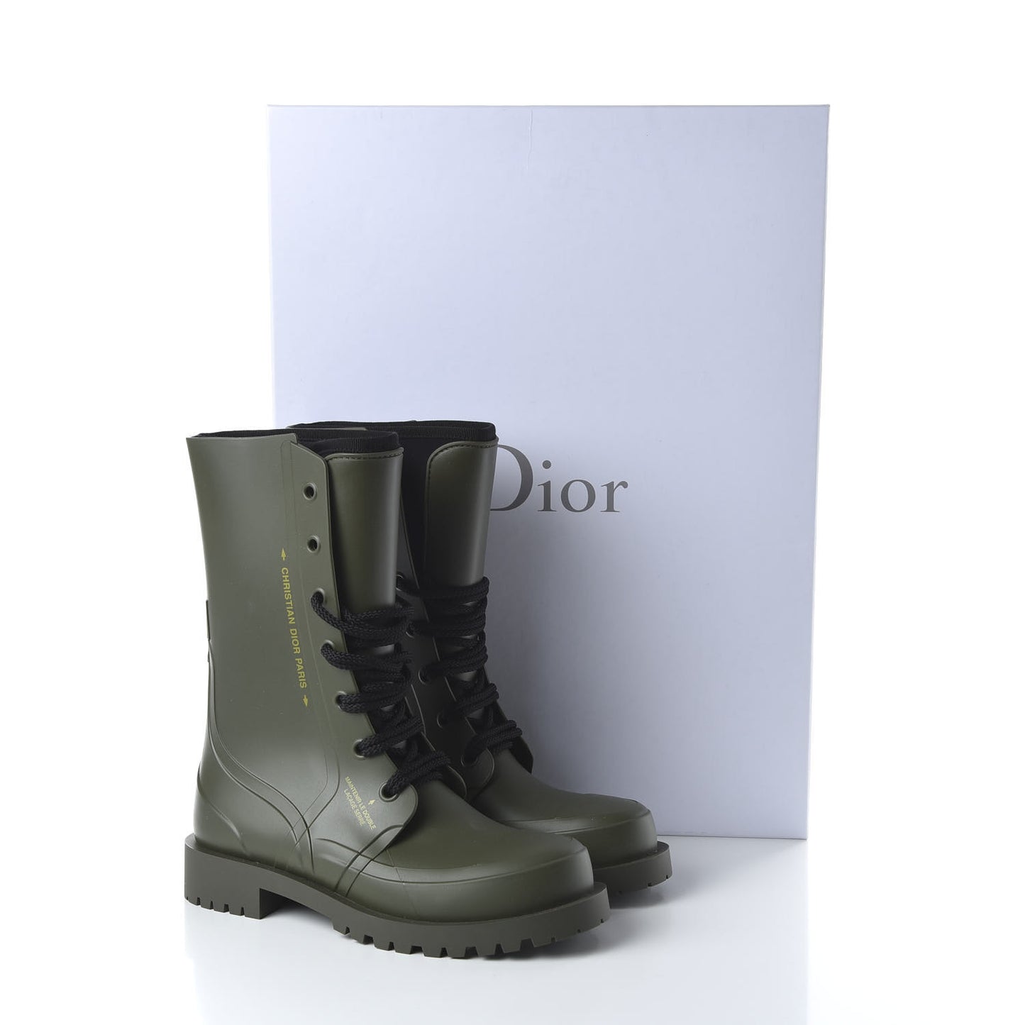 Rubber Diorcamp Low Boots 37 Military