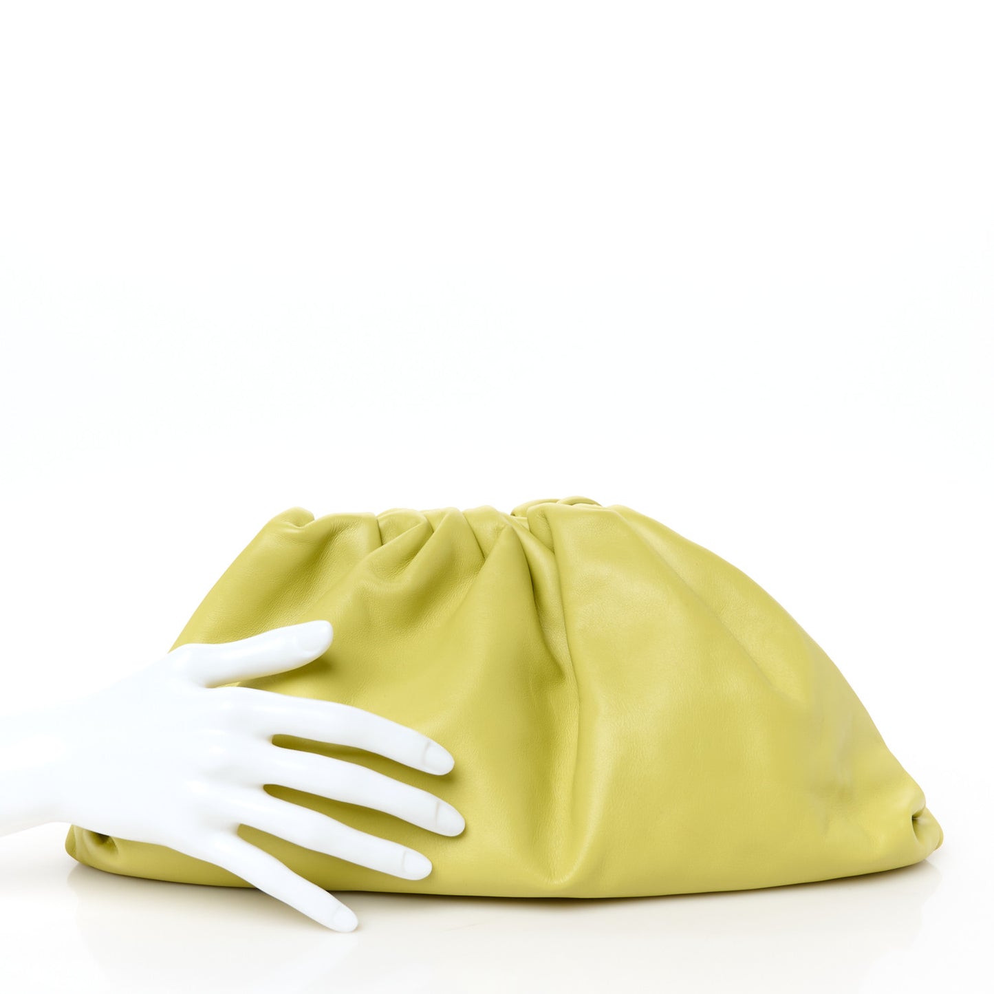 Smooth Butter Calf The Pouch Oversized Clutch Kiwi