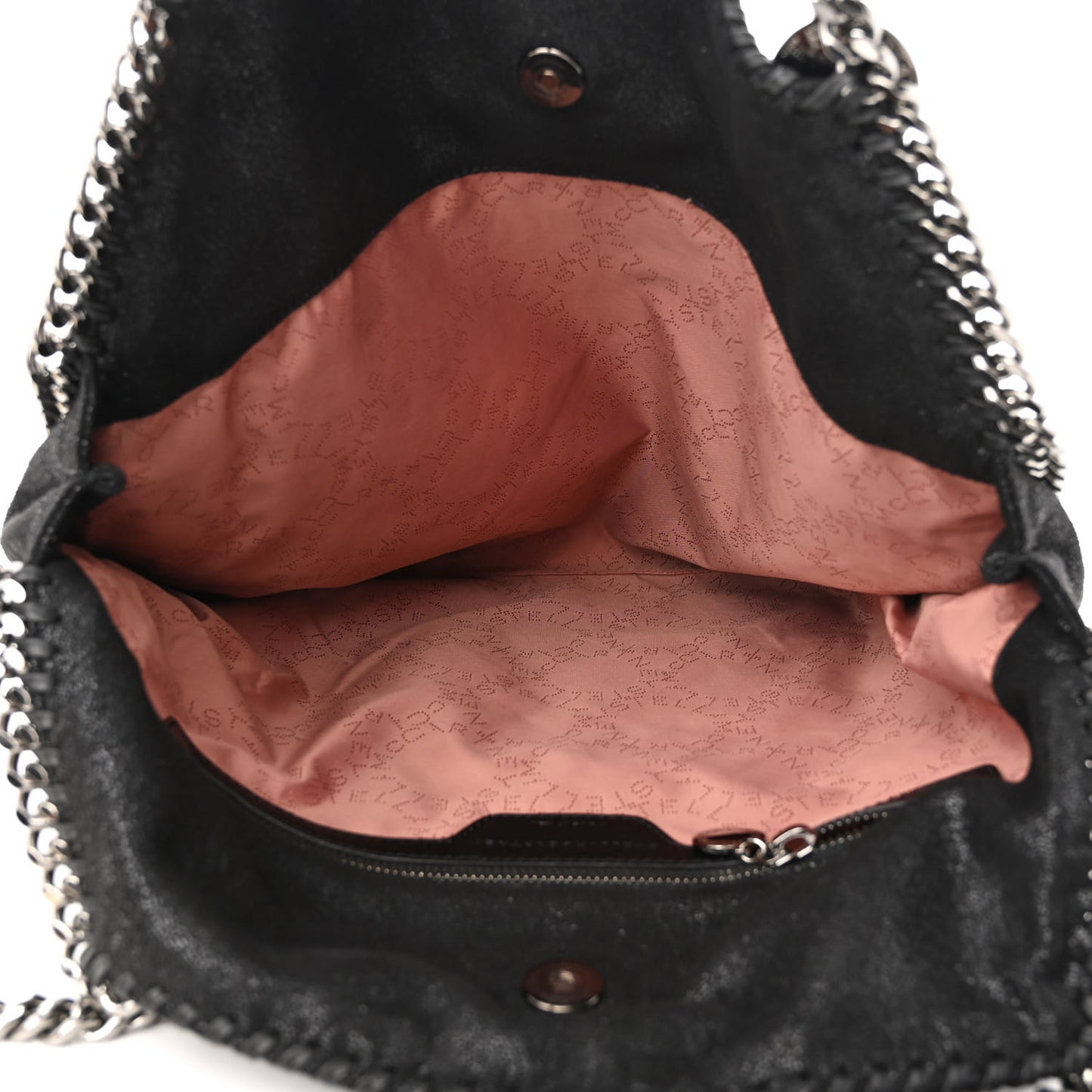 Shaggy Deer Small Falabella Fold Over Tote Black