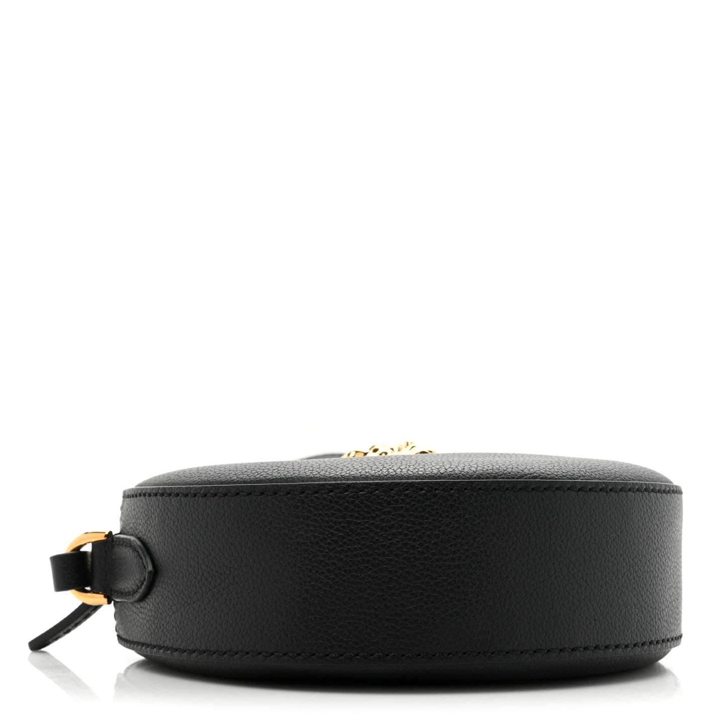 Calfskin La Medusa Round Camera Bag Black