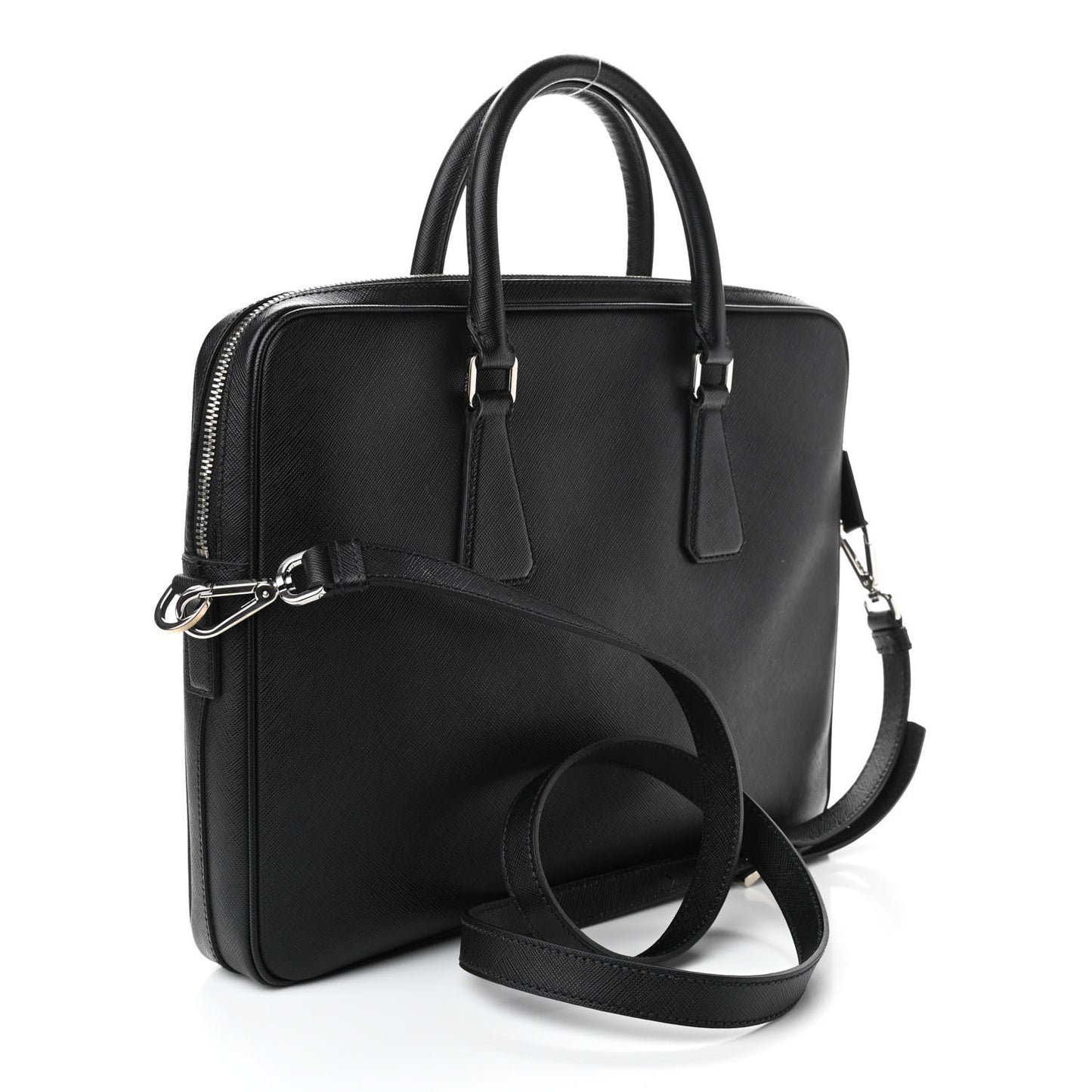Saffiano Travel Briefcase Black