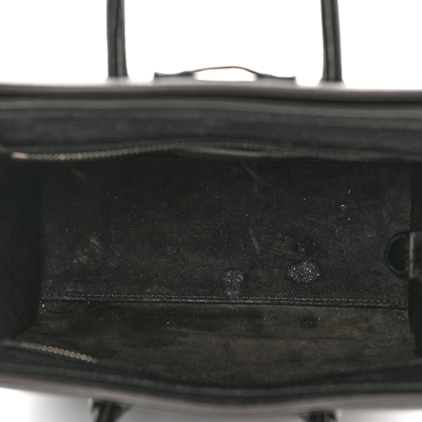 Drummed Calfskin Nano Luggage Black