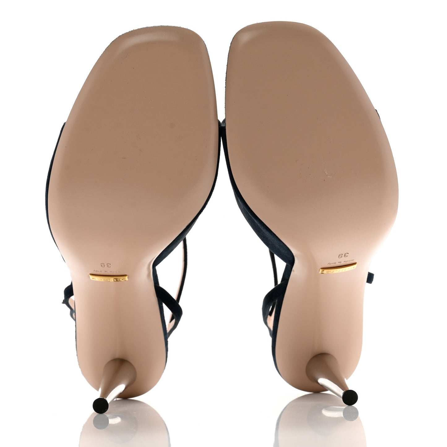 Suede Blondie 100mm Slingback Sandals 39 Navy