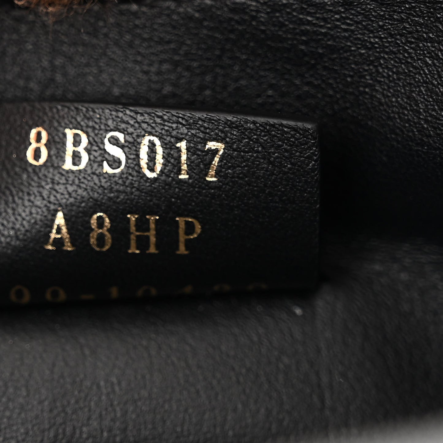 Shearling Vitello Dolce Macro FF 1974 Mini Baguette Tobacco Black