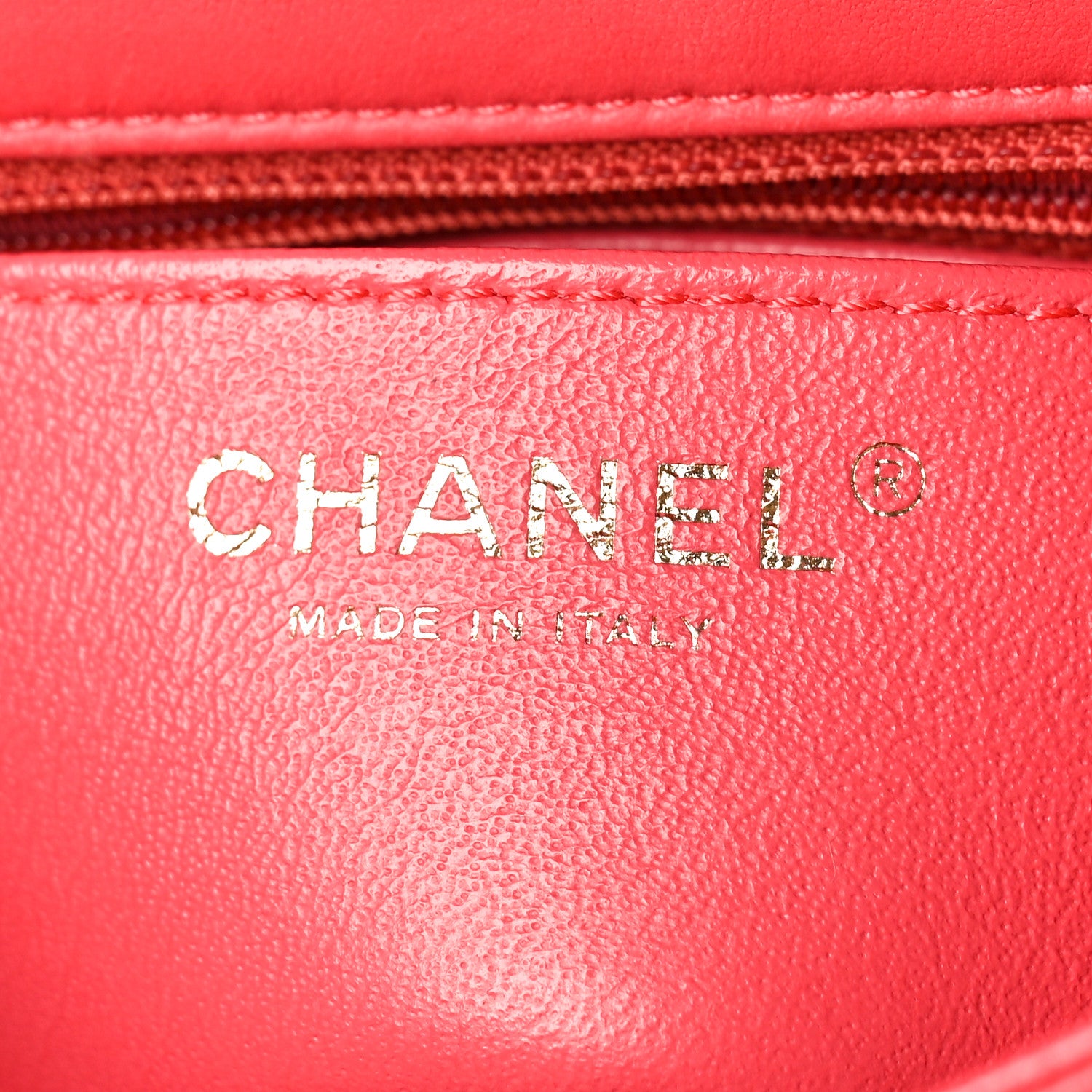 Chanel Lambskin Reverse Chevron Quilted Mini Round Top Handle Flap Bright Pink 6 of 9