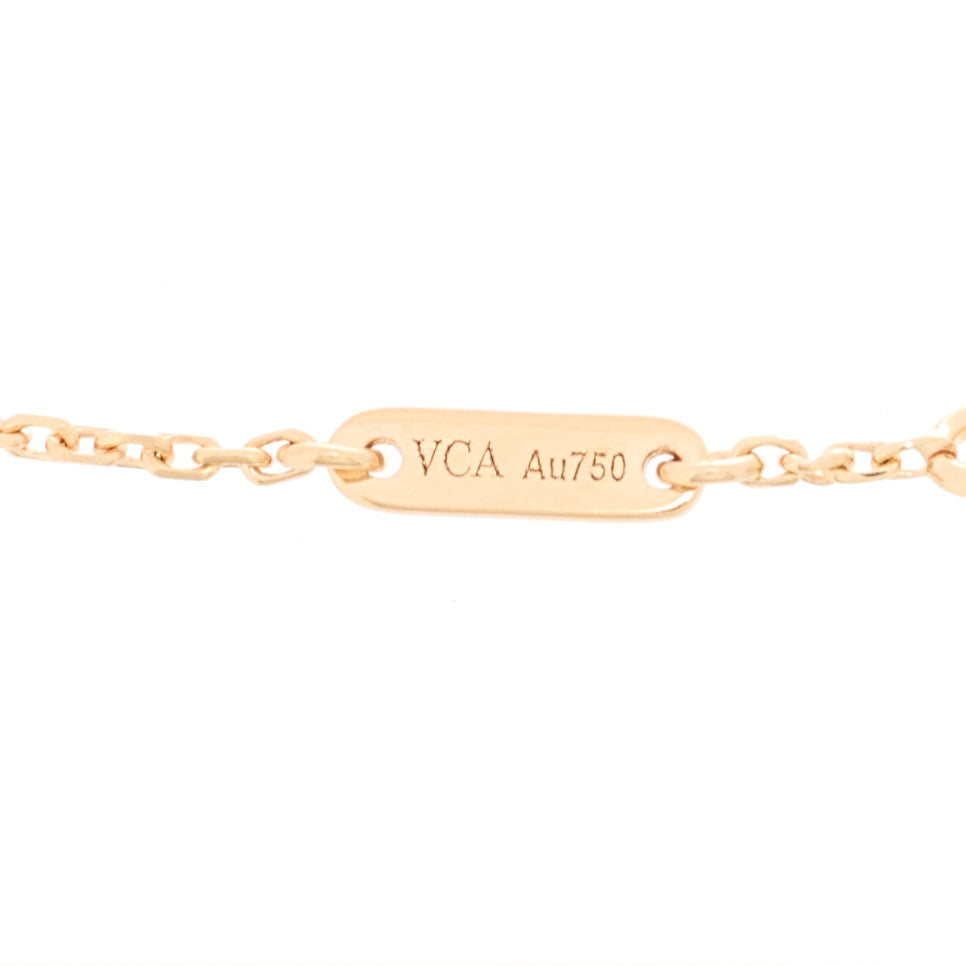 18K Rose Gold Carnelian Sweet Alhambra Bracelet