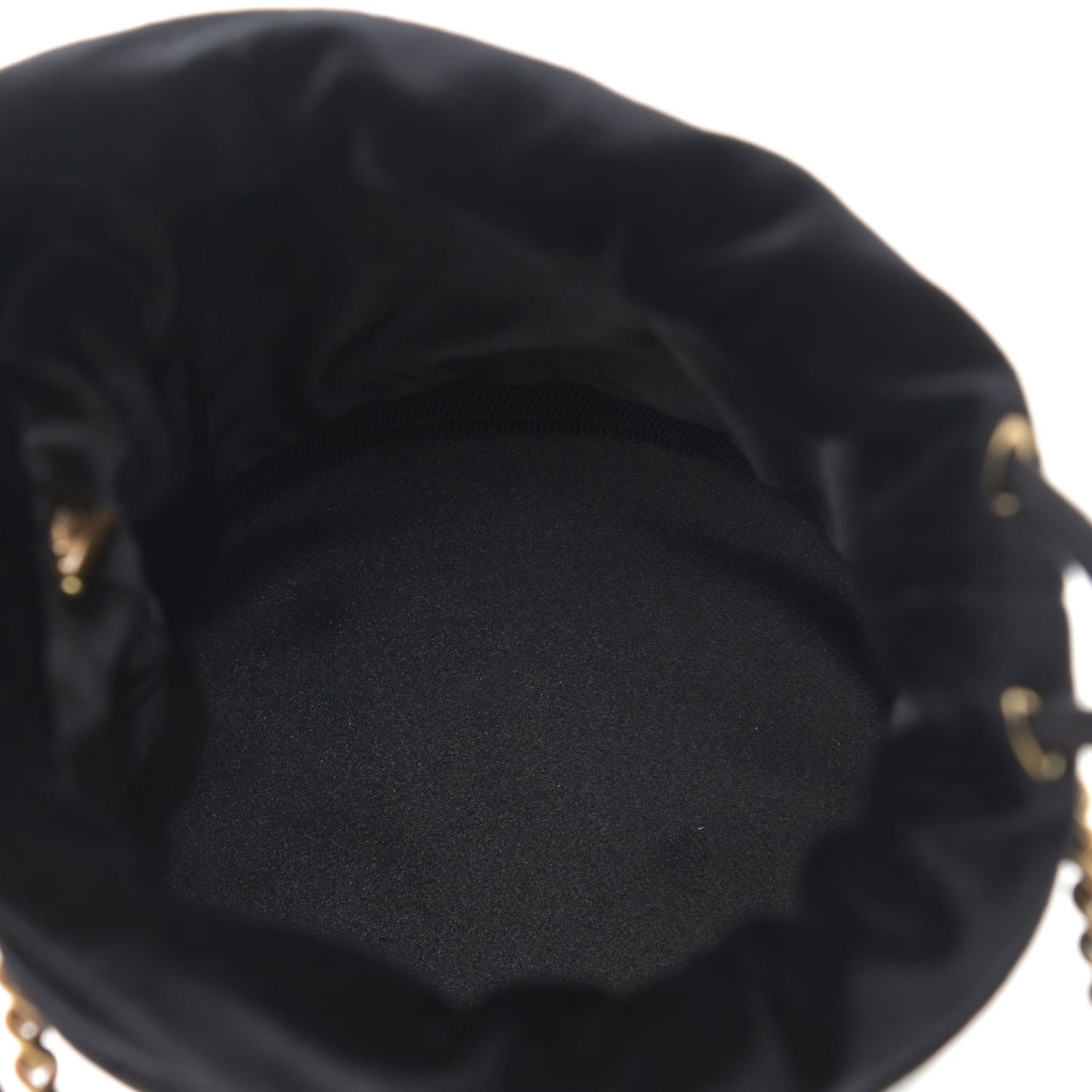 Velvet Matelasse Mini GG Marmont 2.0 Bucket Bag Black