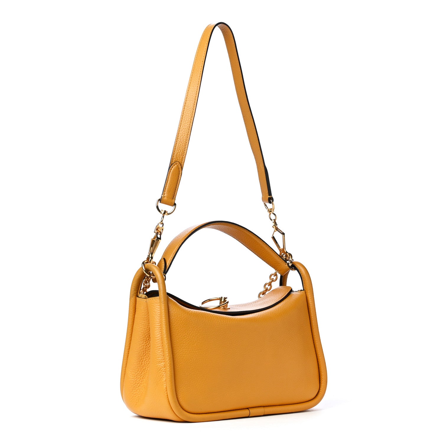 Mulberry Small Classic Grain Calfskin Small Leighton Deep Amber 2 of 5