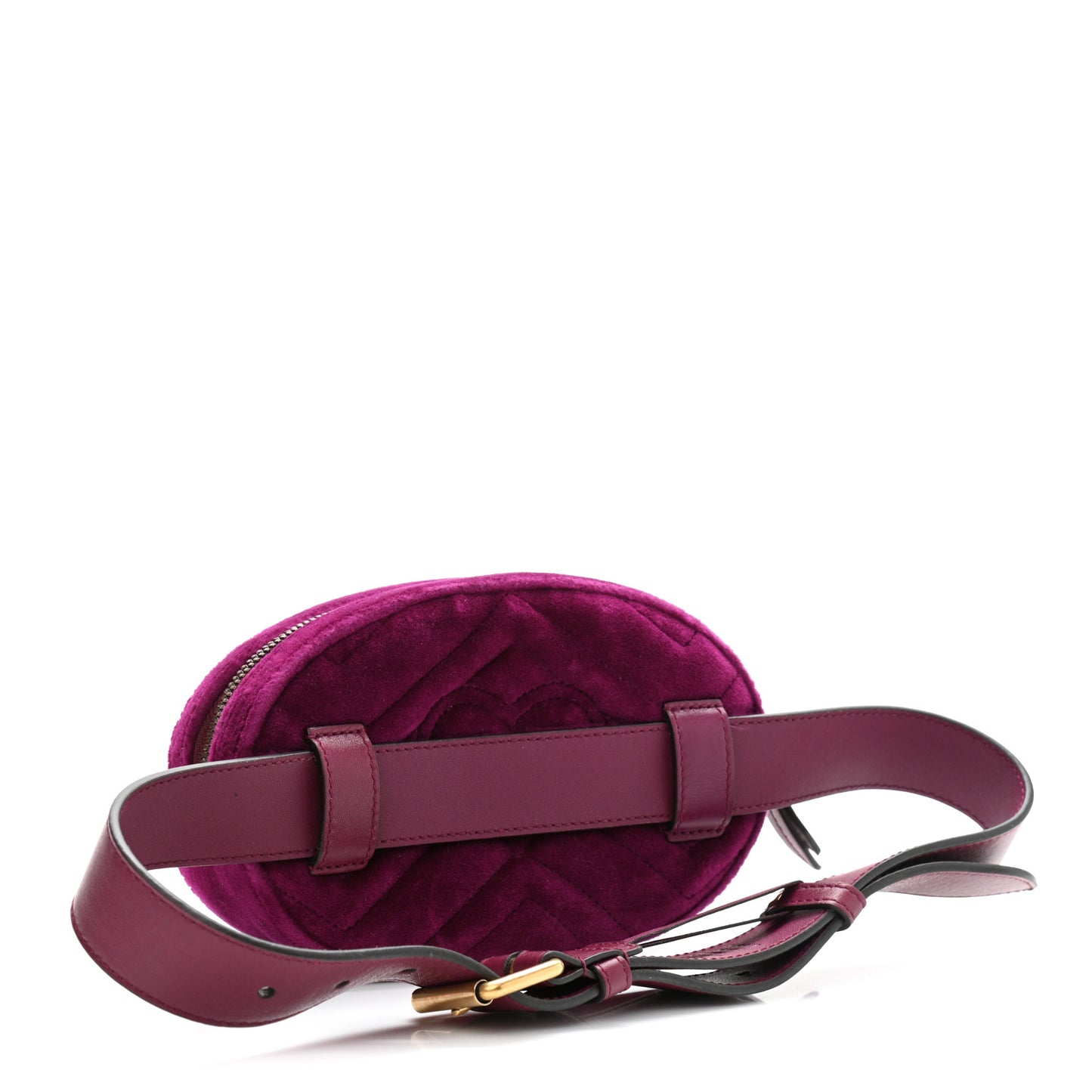Velvet Matelasse GG Marmont Belt Bag 75 30 Fuchsia Violet Cyclamen