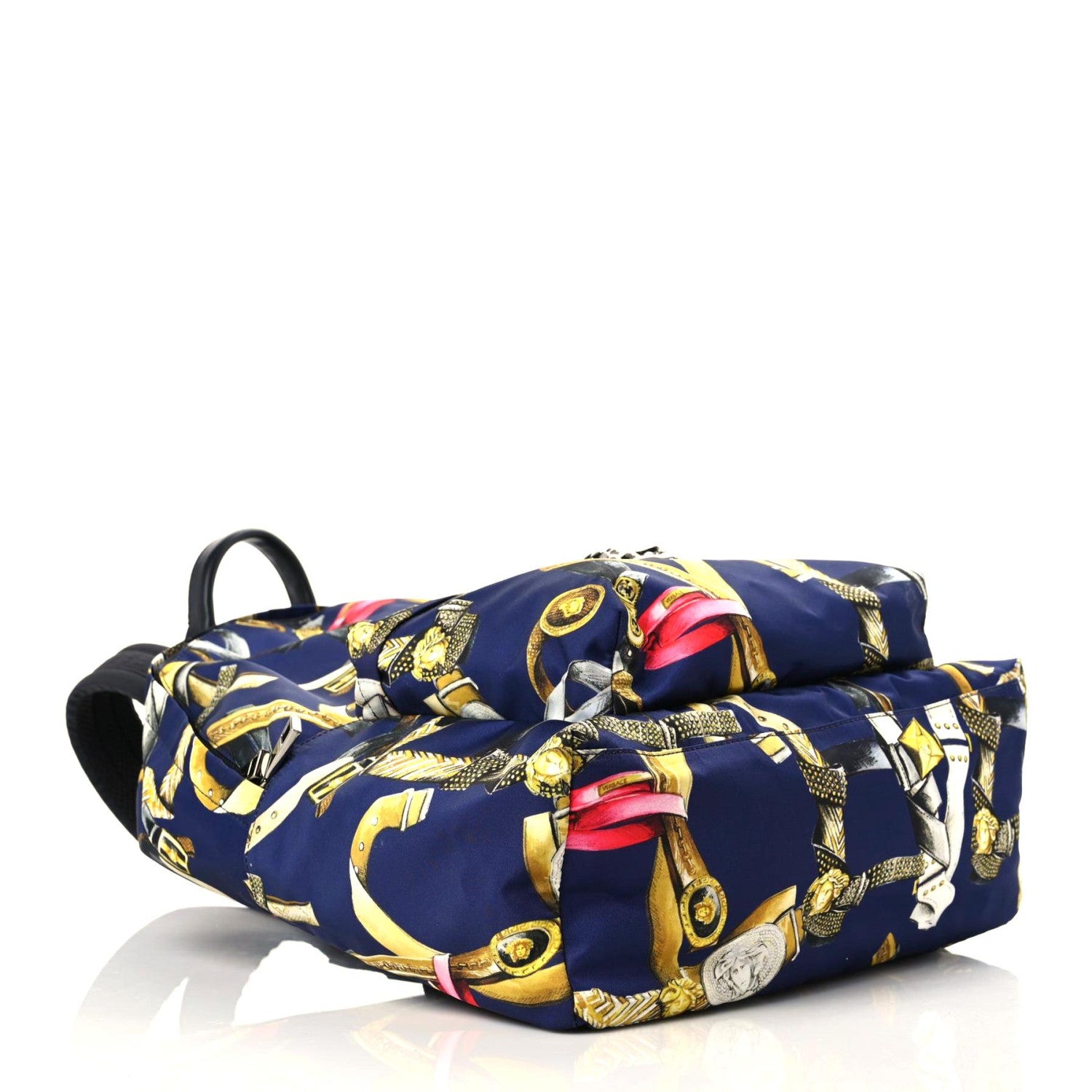 Versace Nylon Print Backpack Navy Multicolor 3 of 7