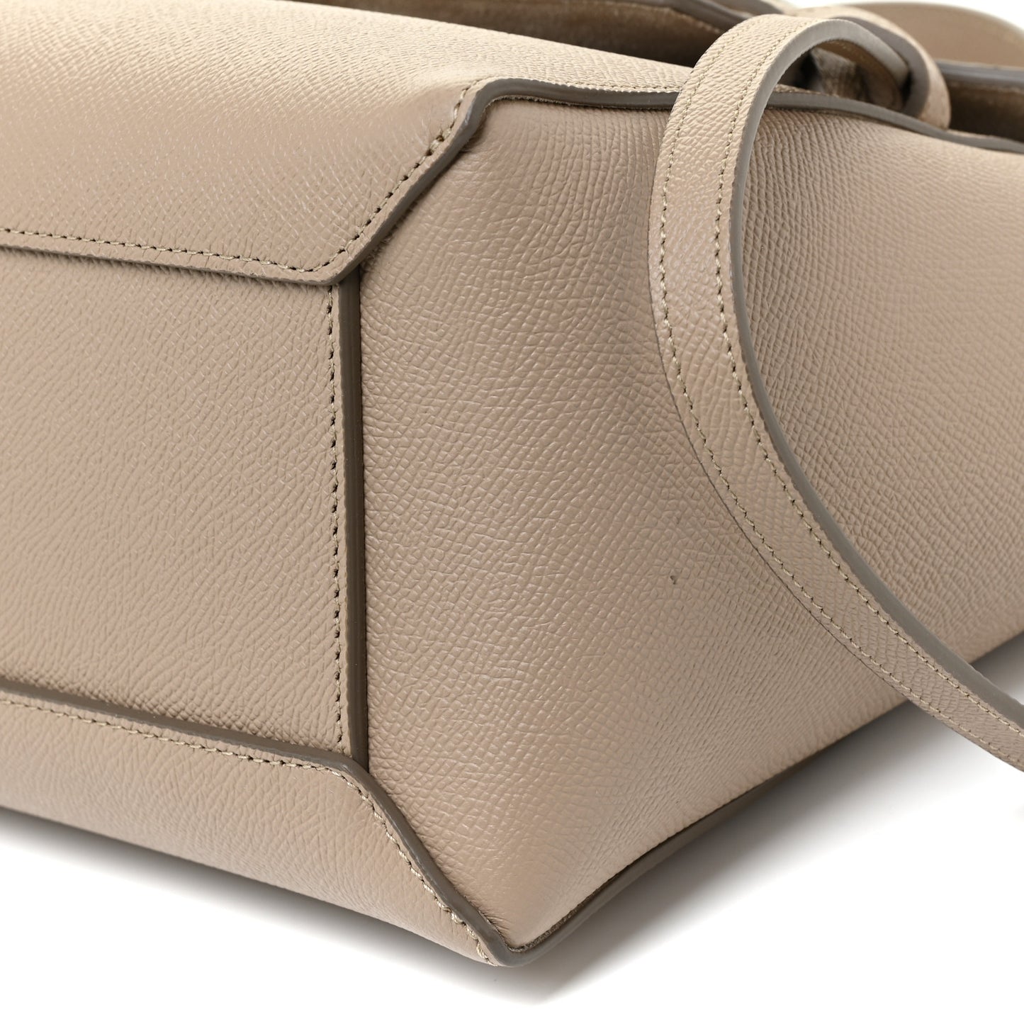 Grained Calfskin Micro Belt Bag Light Taupe