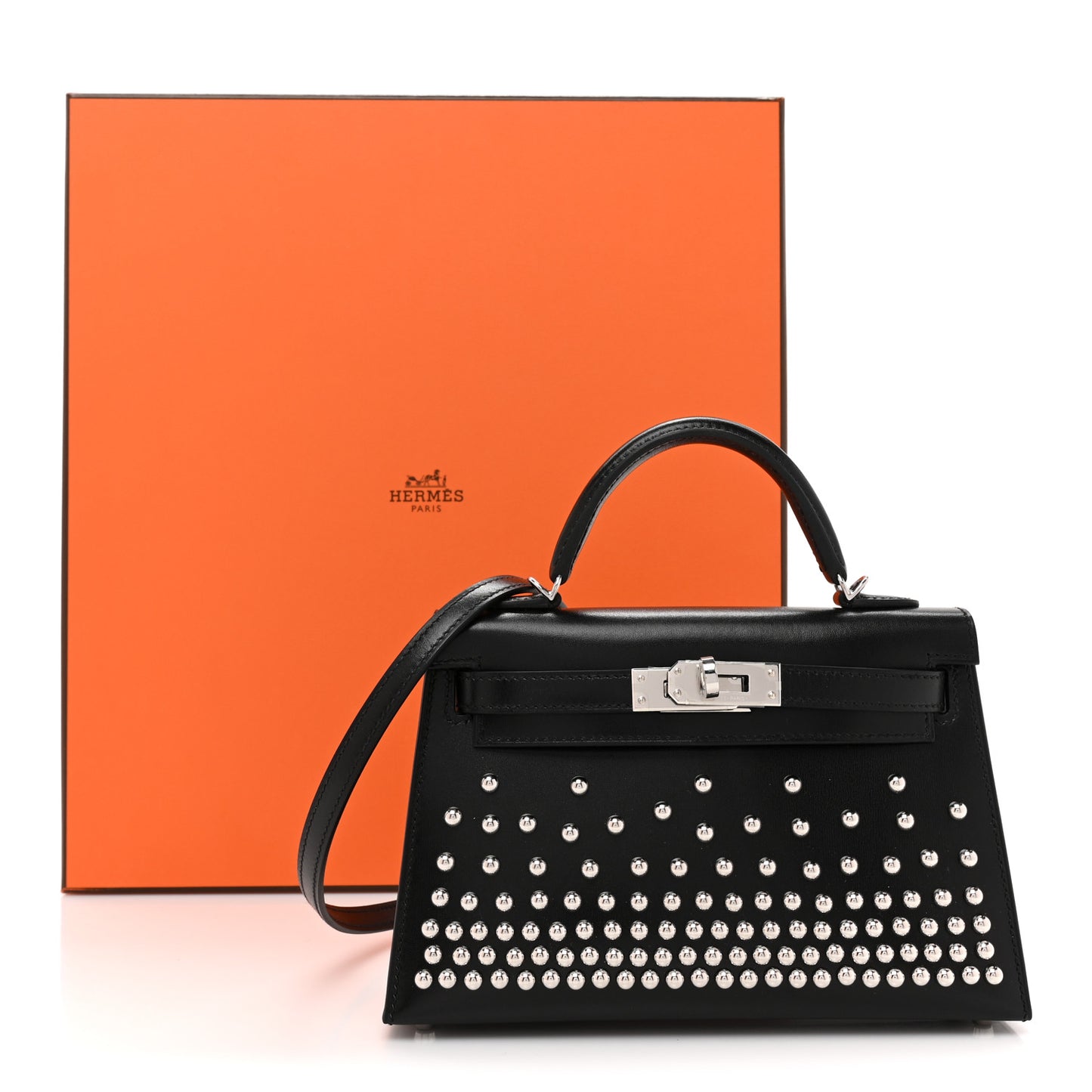 Box Studded Clouté Mini Kelly Sellier 20 Black